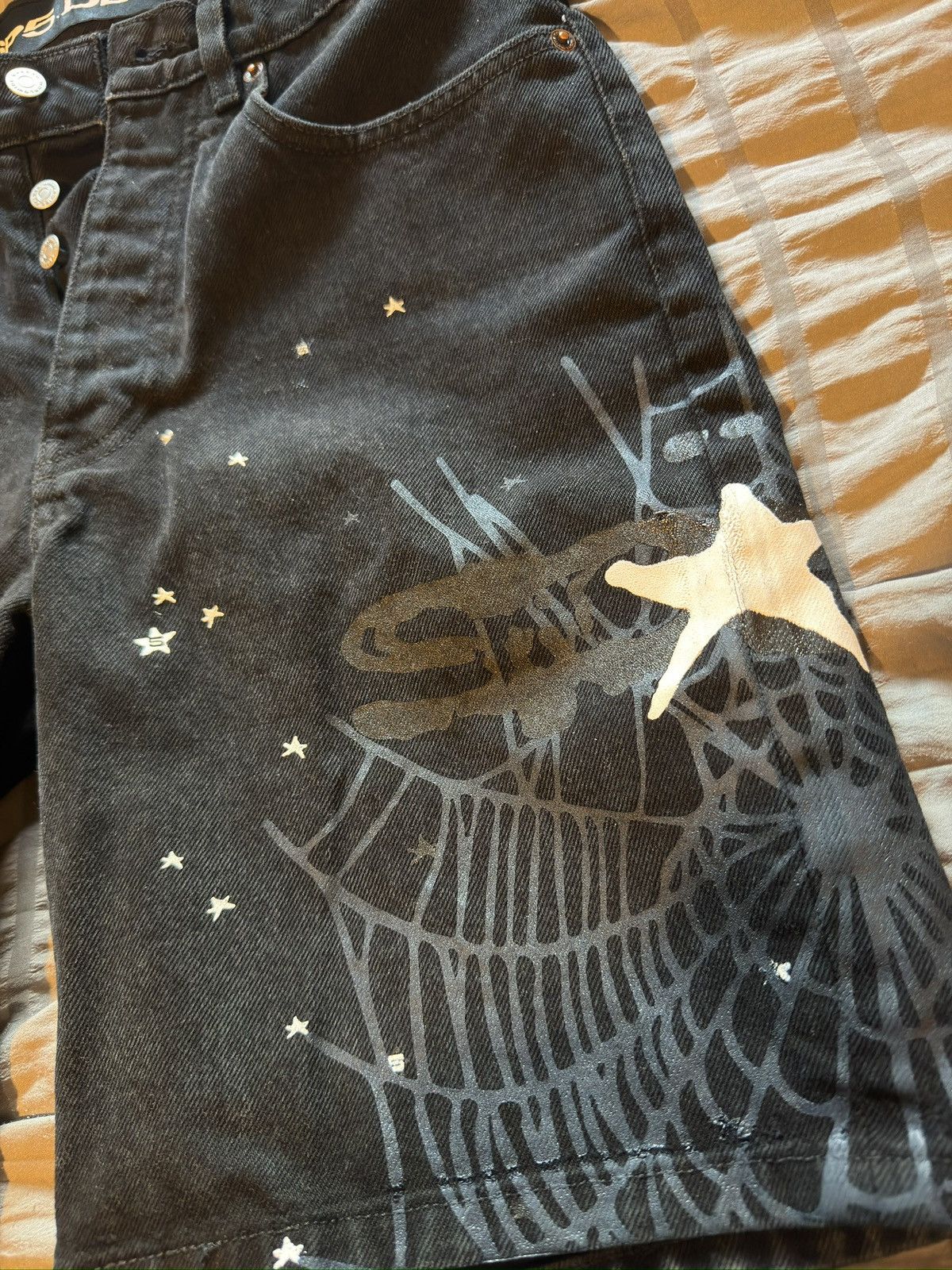 Sp5der Sp5der HEAVY WEB DENIM SHORT Size US 28 / EU 44 - 6 Thumbnail