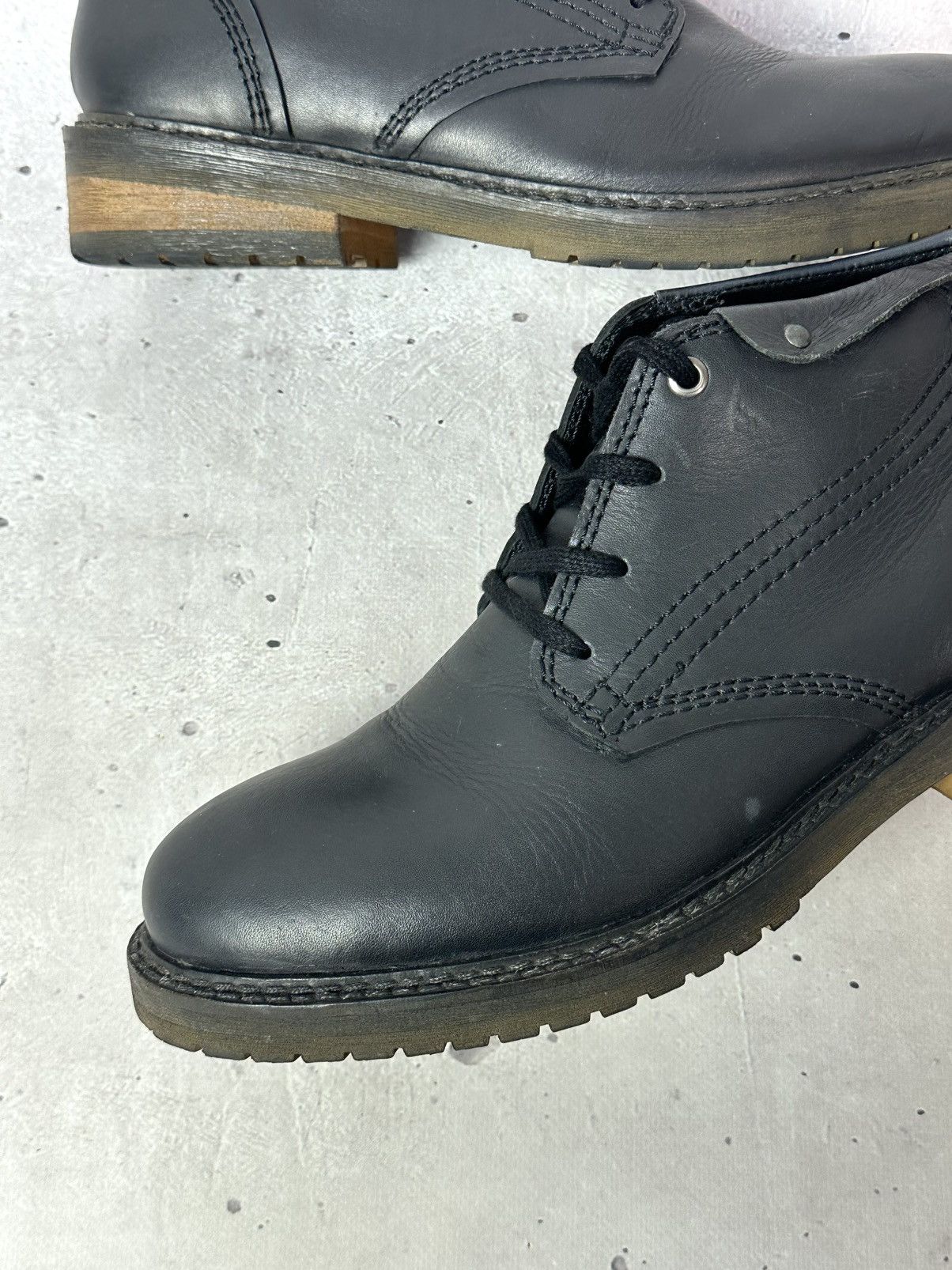 Diesel Diesel Leather Logo Grey Men’s Lace-up Ankle Boots Size US 9.5 / EU 42-43 - 7 Thumbnail