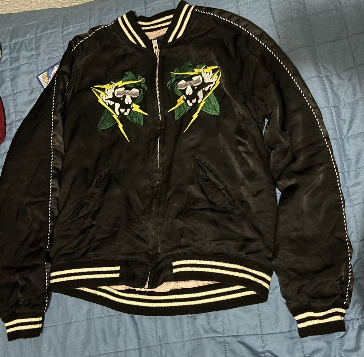 Japanese Brand × John Undercover × Vintage John Undercover Yokosuka Satin Jacket - -DMC Size US S / EU 44-46 / 1 - 2 Thumbnail