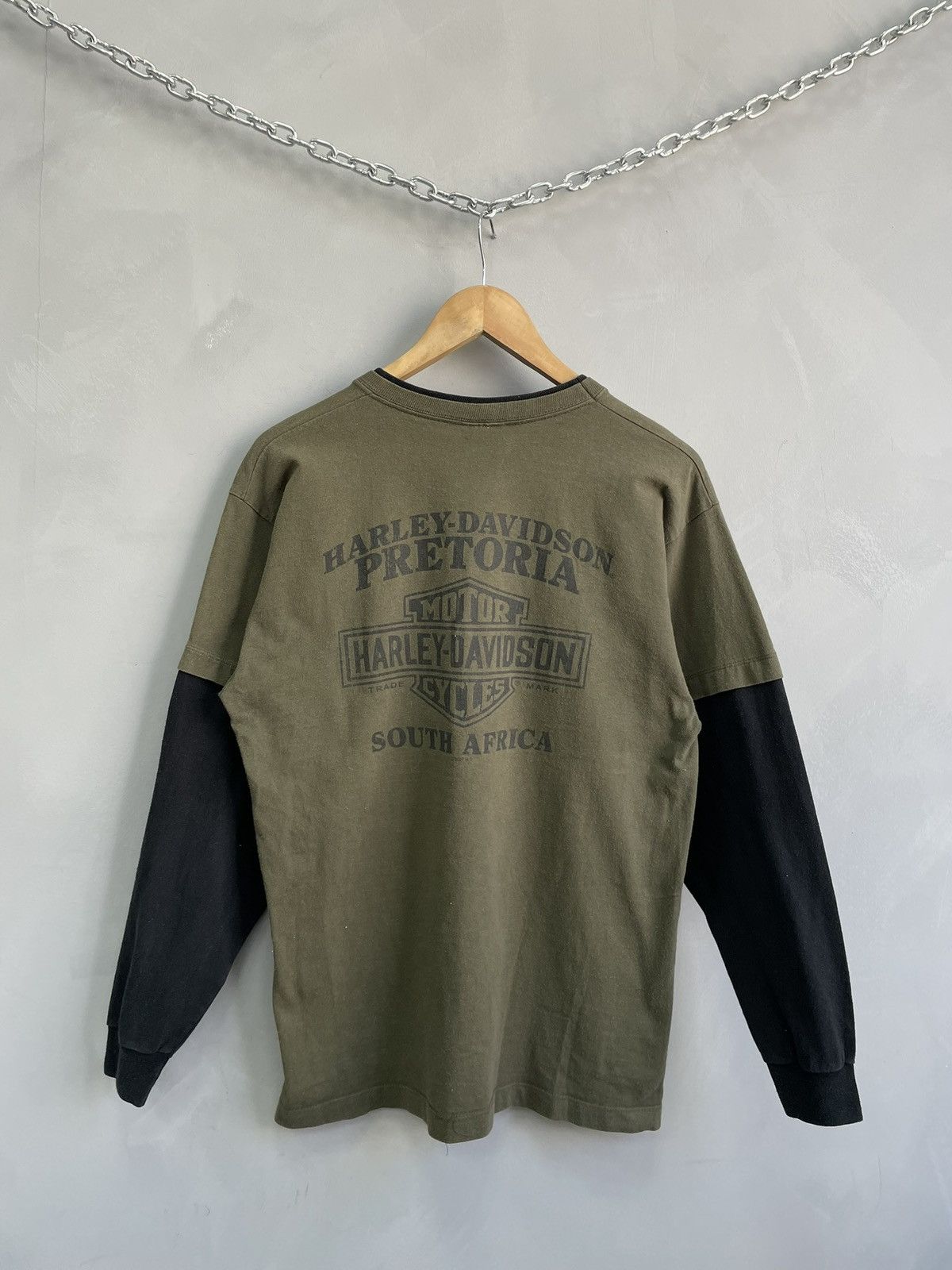 Harley Davidson Vintage washed 2000s Harley Davidson flames long sleeve Size US M / EU 48-50 / 2 - 8 Thumbnail