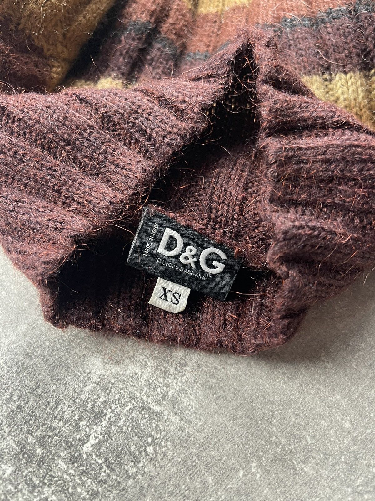 Dolce & Gabbana Dolce&Gabbana Vintage Striped Ribbed Wool Turtleneck Sweater Size XS / US 0-2 / IT 36-38 - 9 Thumbnail