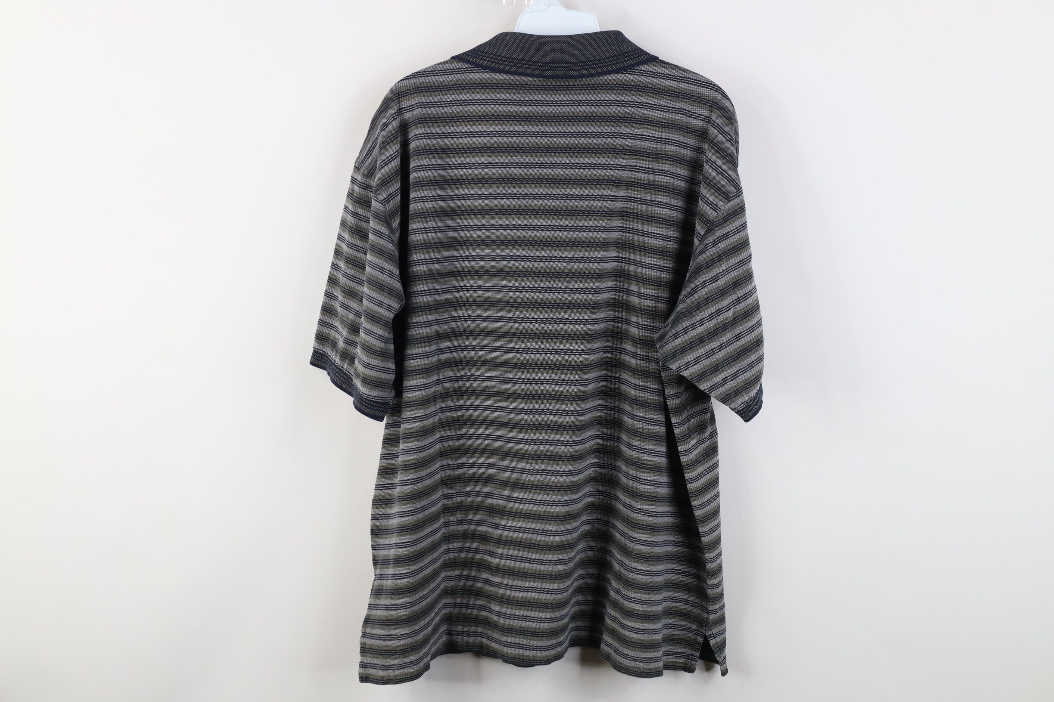 Vintage Vintage 90s Streetwear Block Knit Golf Polo Shirt Cotton Size US XL / EU 56 / 4 - 8 Thumbnail