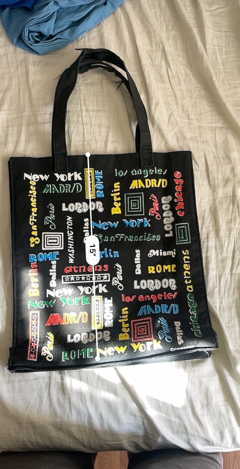 Vintage Vintage City Tote Bag Size ONE SIZE - 9 Thumbnail