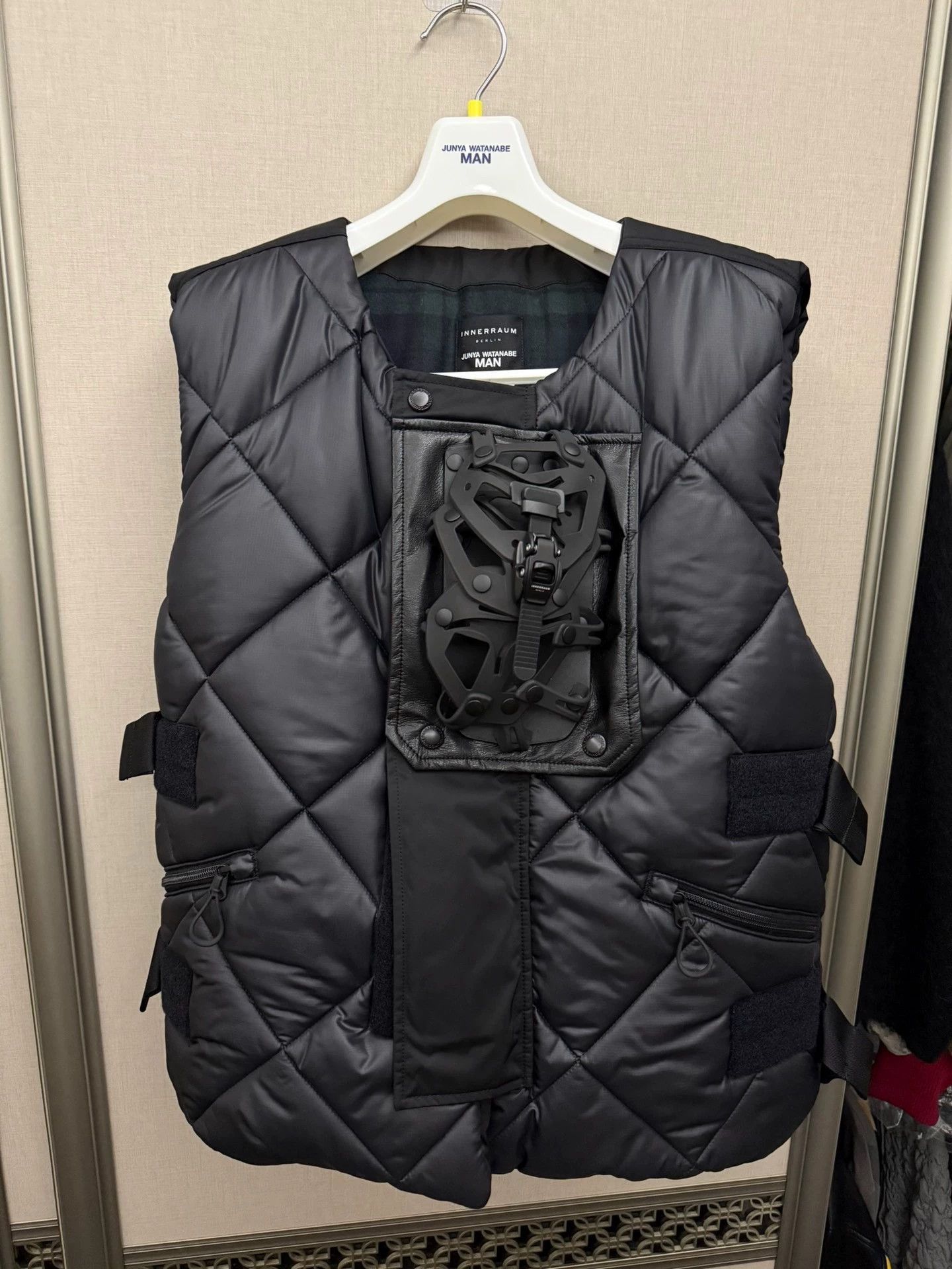 Junya Watanabe Black Quilted Vest with Utility Buckle Detail Size US XL / EU 56 / 4 - 1 Thumbnail
