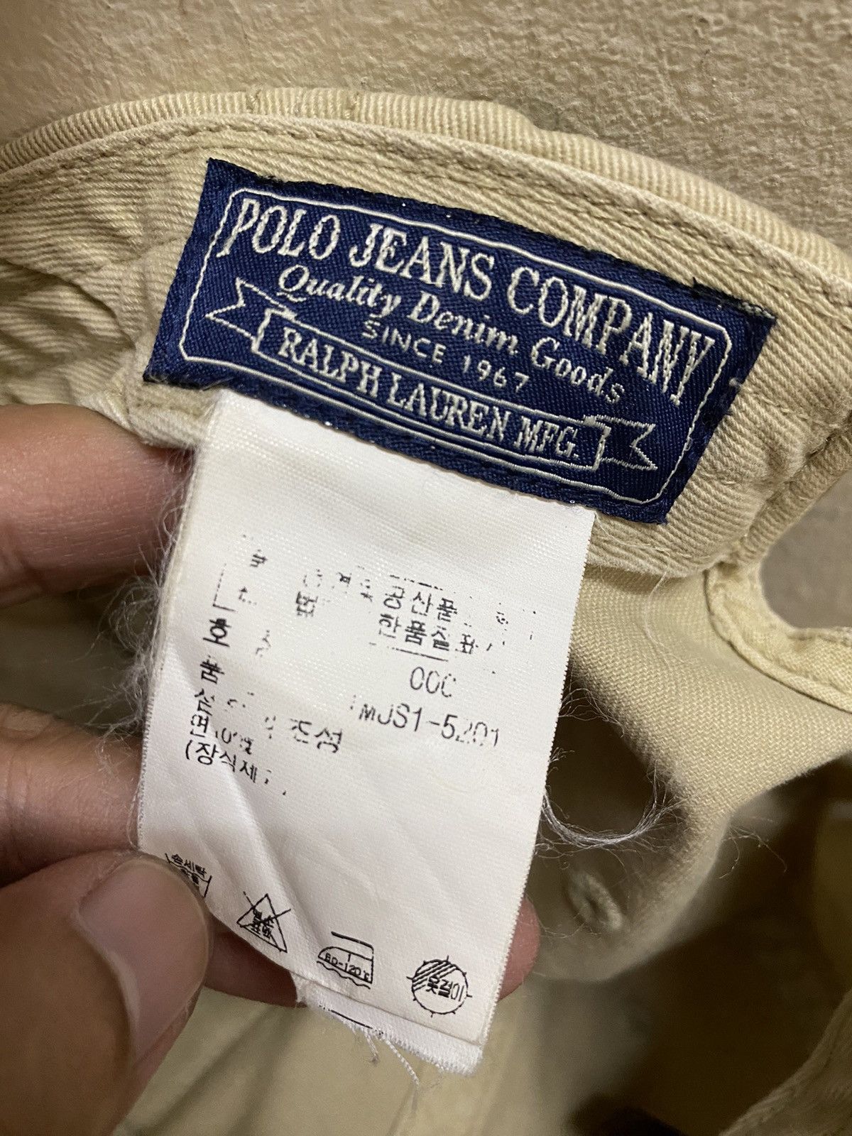 Polo Ralph Lauren Y2K Vintage Polo Jeans Company Beige Cap Size ONE SIZE - 5 Thumbnail