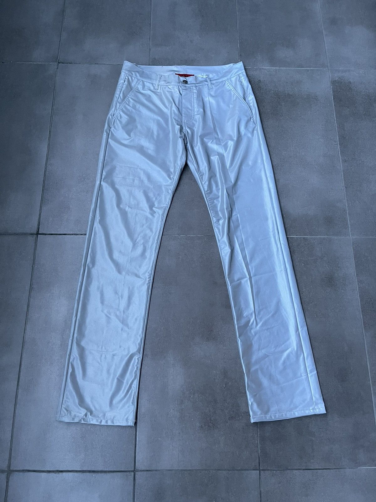 424 !DS! SS23 424 On Fairfax Reflective Grey Metallic Trousers Size US 32 / EU 48 - 2 Thumbnail