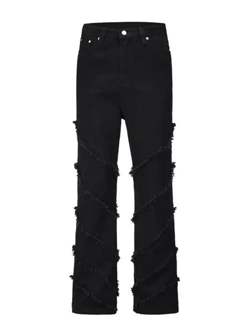 VIBE High street spiral raw edge dark style bootcut jeans Size US 30 / EU 46 - 5 Thumbnail