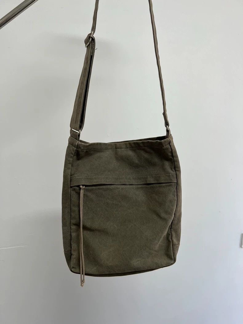Yohji Yamamoto yohji yamamoto Washed canvas messenger bag Size ONE SIZE - 2 Thumbnail