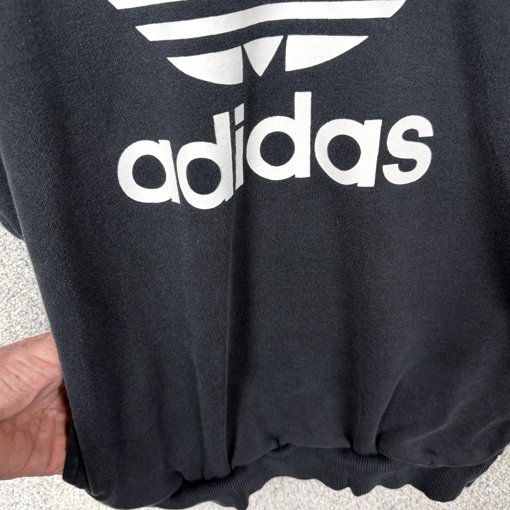 Adidas Adidas Trefoil Sweatshirt Womens XS Black Crewneck Pullover Pockets Athleisure Size XS / US 0-2 / IT 36-38 - 5 Thumbnail
