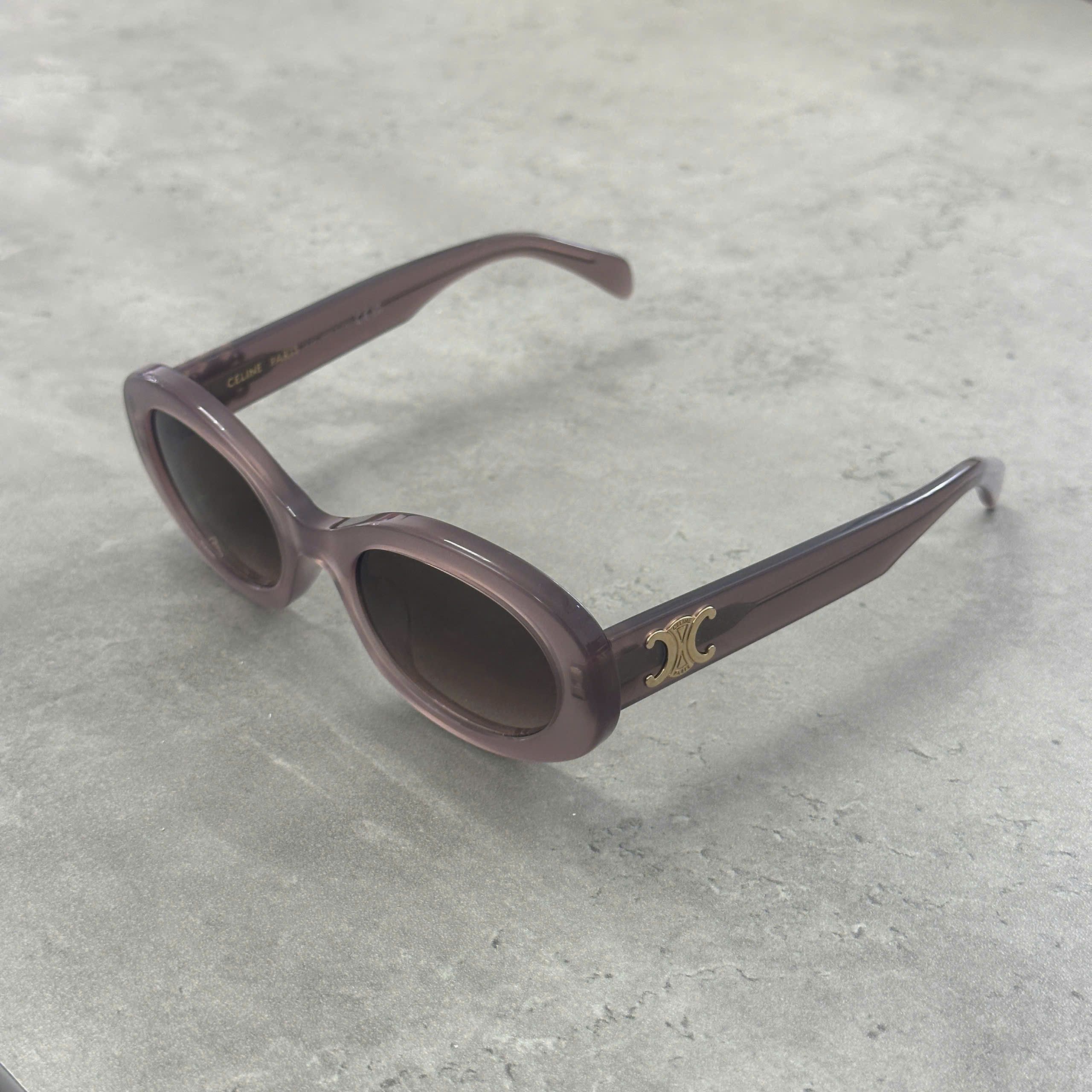 Celine CELINE Triomphe 01 Sunglasses In Acetate BROWN CRYSTAL Size ONE SIZE - 1 Thumbnail