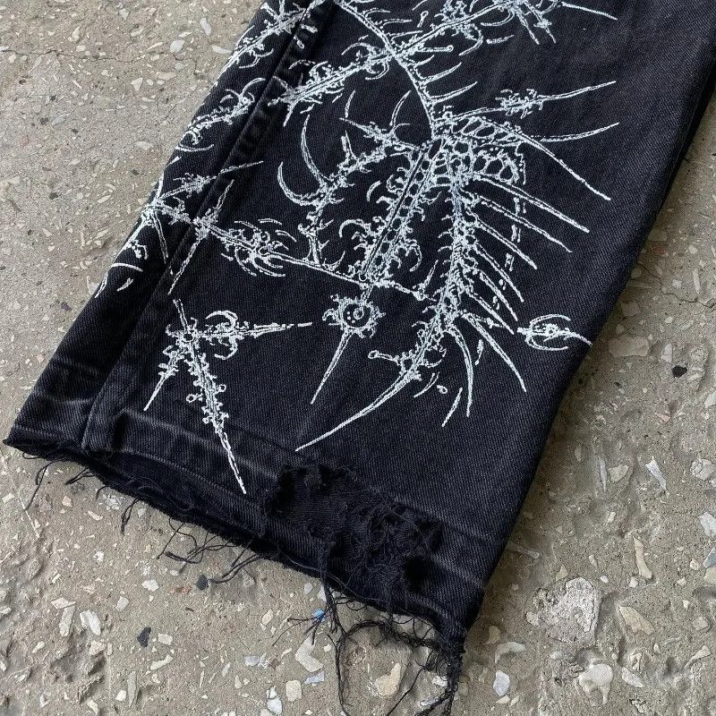 Jean × Vintage Gothic Baggy Jeans Size US 32 / EU 48 - 3 Thumbnail