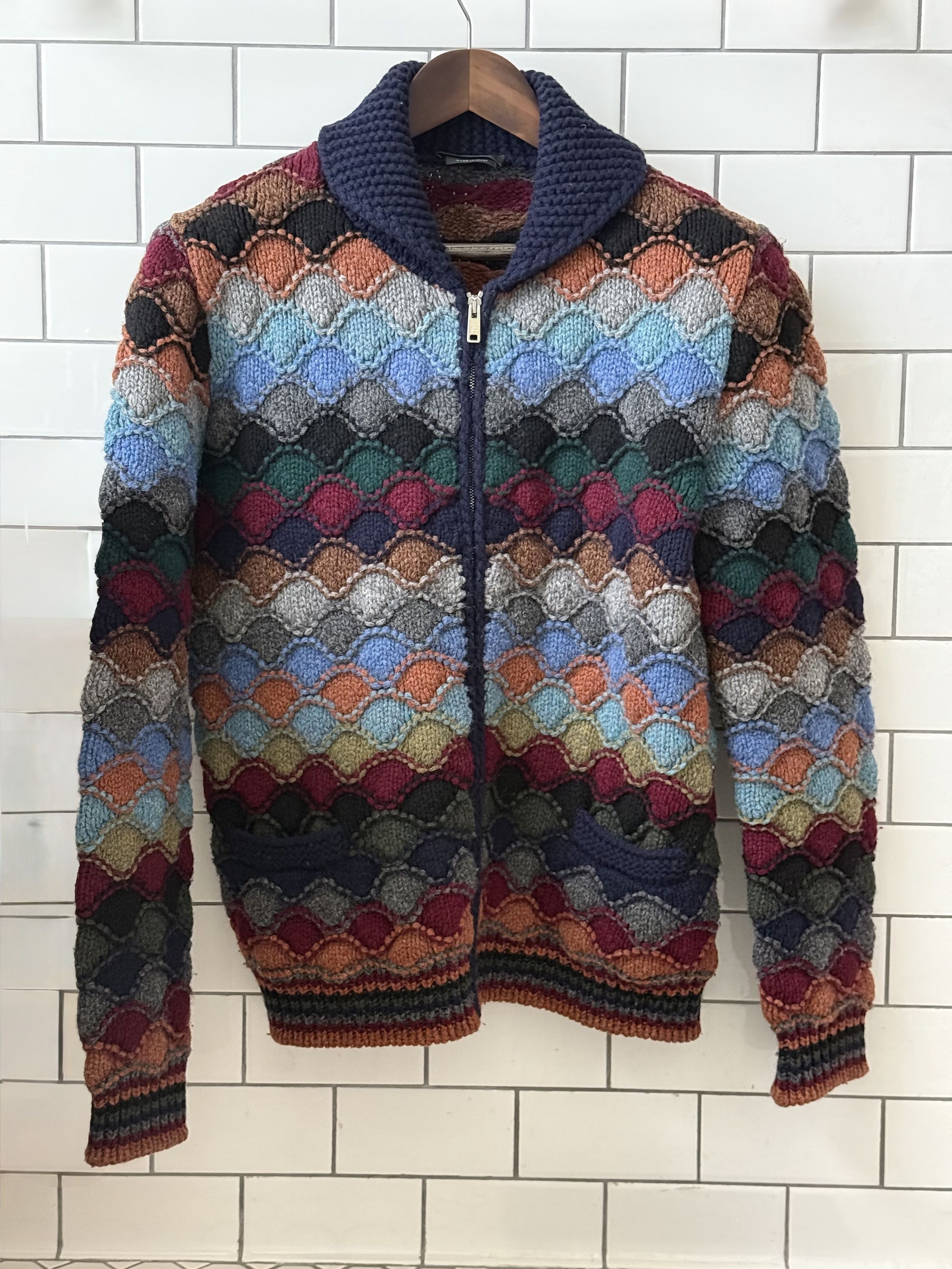 Prada Prada Men’s F/W 2016 Runway Hand Knit Kaleidoscope Sweater Size US L / EU 52-54 / 3 - 1 Thumbnail