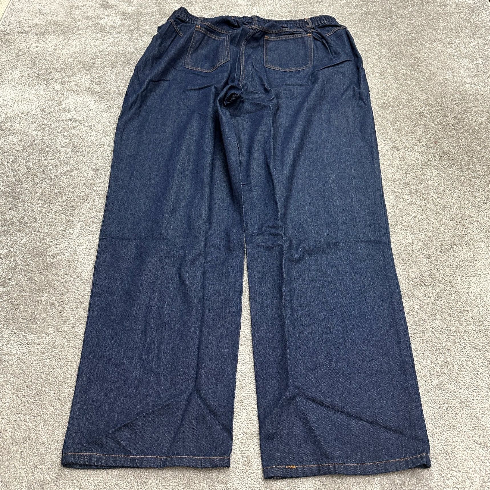 Vintage WOMAN WITHIN Denim Jeans Womens 26T Tall 42x35 Blue Elastic Classic Fit 5-Pocket Straight High Rise Size 26" / US 2 / IT 38 - 2 Thumbnail