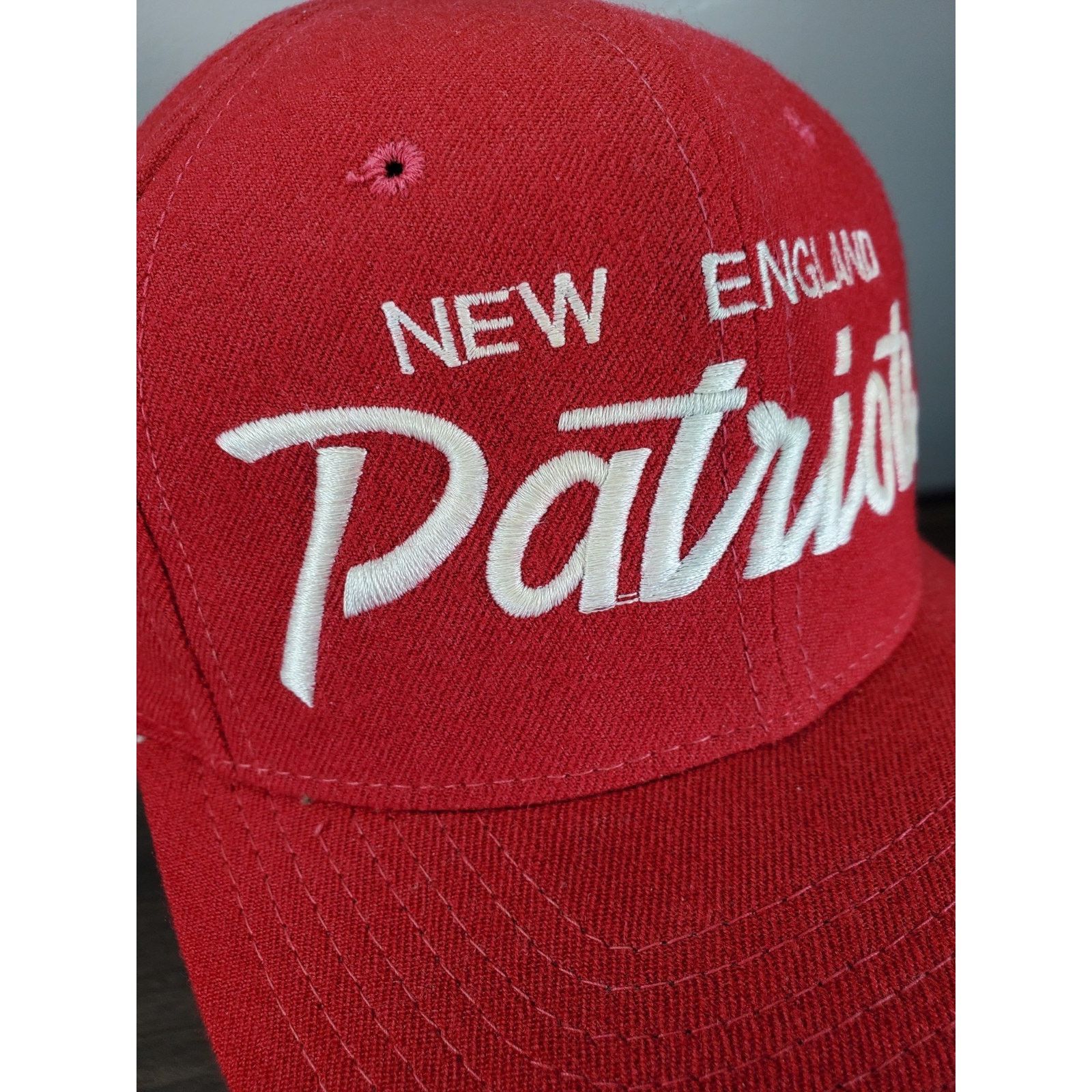 NFL × Sports Specialties × Vintage Vintage New England Patriots Script Hat Wool Snapback Cap Size ONE SIZE - 5 Thumbnail