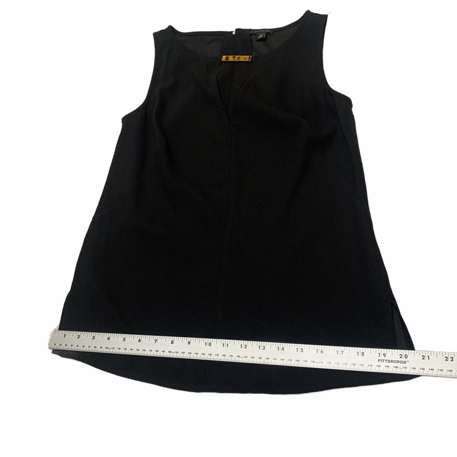 Ann Taylor Ann Taylor Women's Size X-Small Black Sleeveless Blouse Size XS / US 0-2 / IT 36-38 - 2 Thumbnail