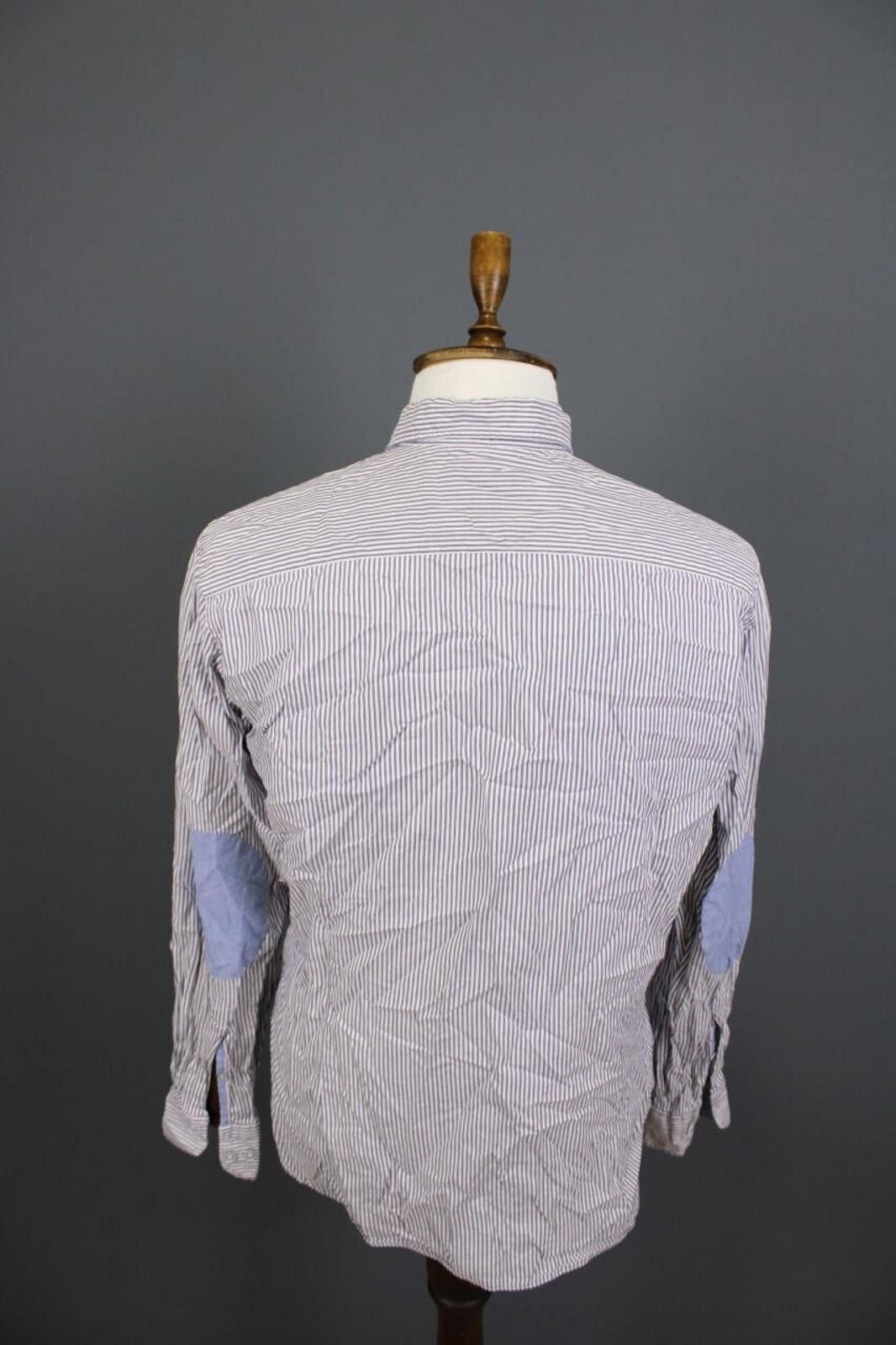 Designer Hackett London Slim Fit Blue Button Down Shirt Size L Size US L / EU 52-54 / 3 - 8 Thumbnail