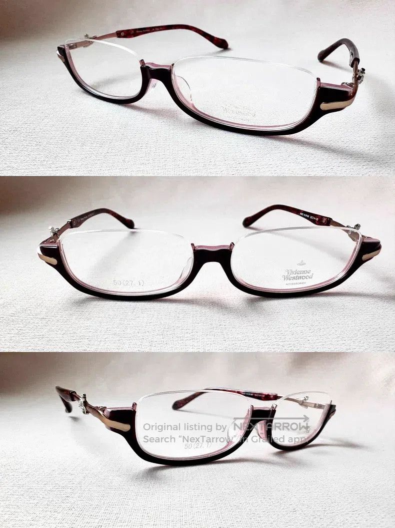 Vivienne Westwood Vivienne Westwood Rare Red Pink Turtle Shell Saturn Semi-F Size ONE SIZE - 5 Thumbnail