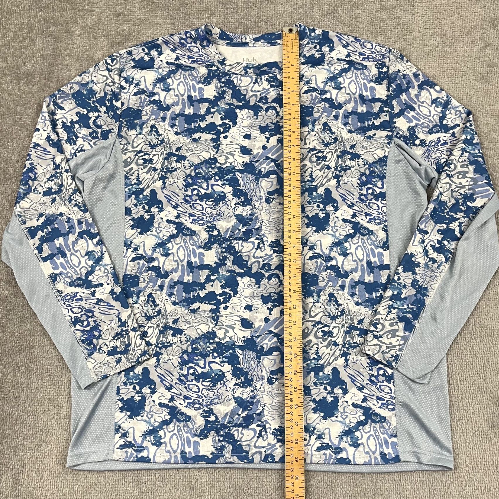 Vintage HUK Shirt Mens XL Blue Camo Long Sleeve Performance Fishing Outdoor Shirt XL Men Blue Camouflage Crew Neck Pullover Lightweight Breathable Quick Dry Size US XL / EU 56 / 4 - 4 Thumbnail