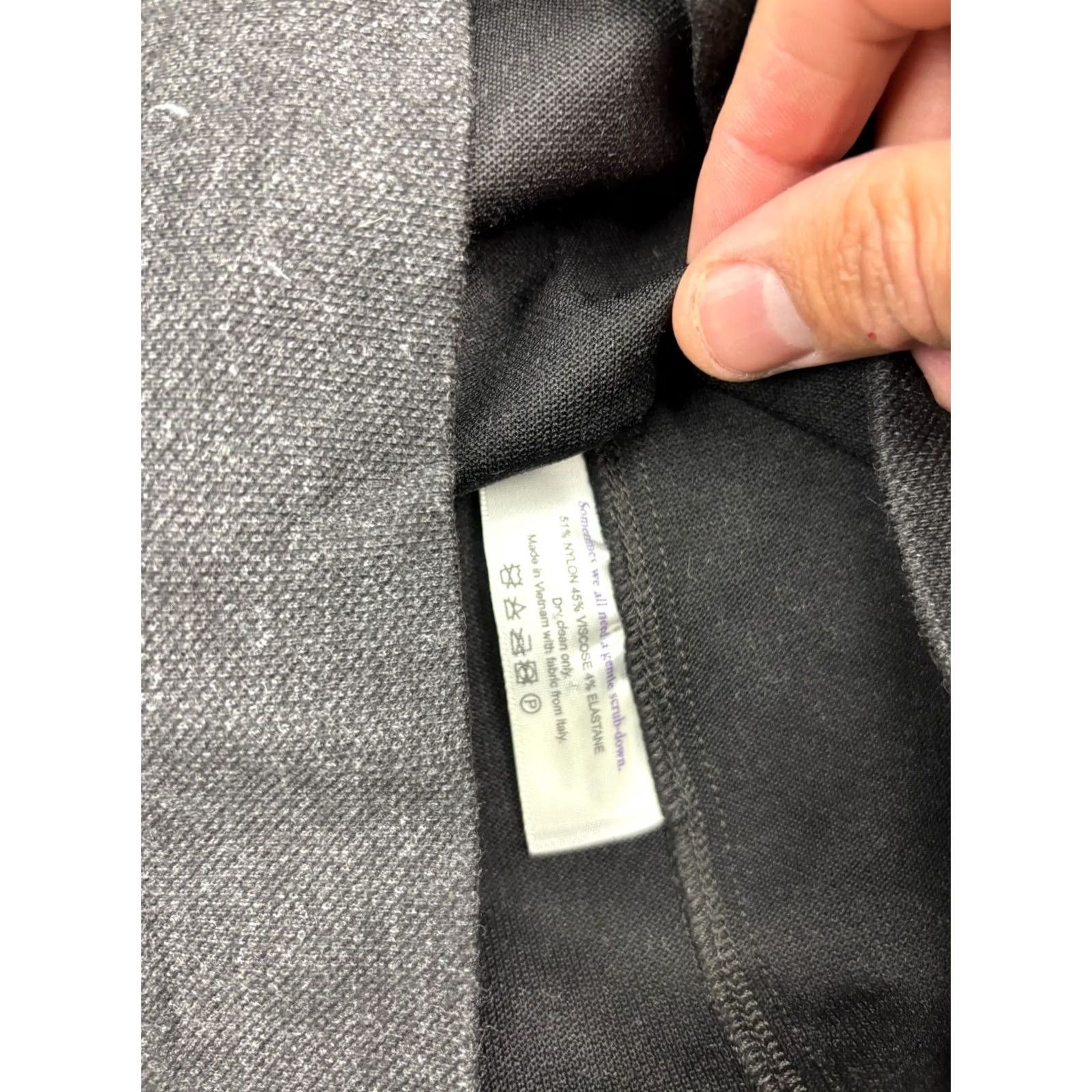 M.M.LaFleur MM Lafleur Skirt Women's 6 Charcoal Gray Pencil Straight Zip Lined Slit Knee Length Office Dressy City Classic 90s? Size 28" / US 6 / IT 42 - 5 Thumbnail