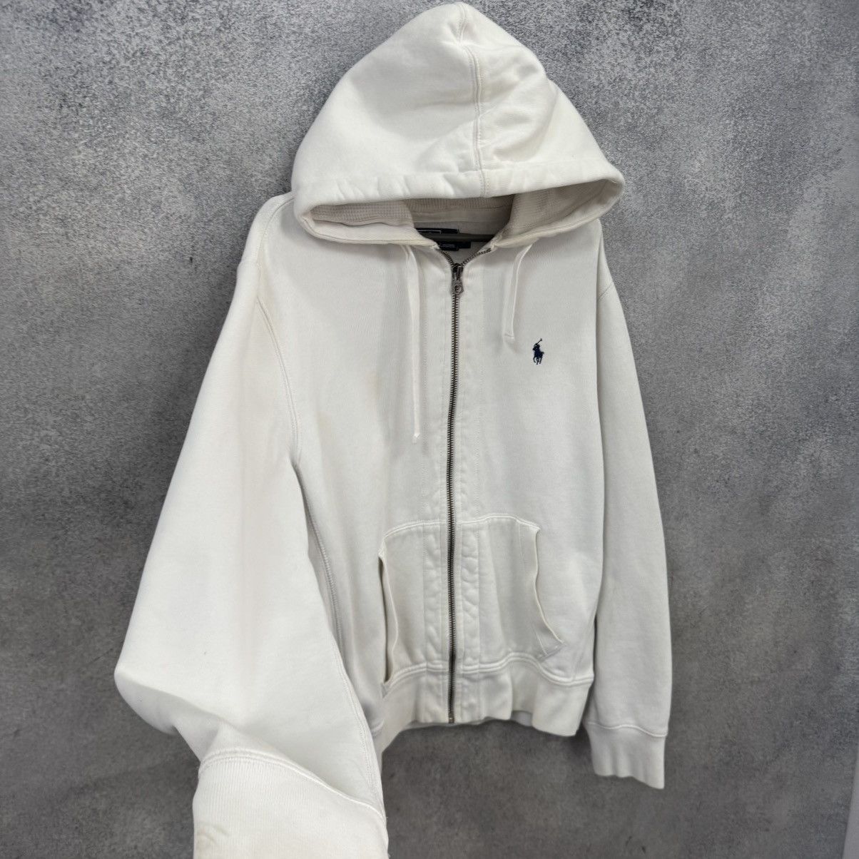 Polo Ralph Lauren Vintage Polo Ralph Lauren Zip Up Hoodie White Size US L / EU 52-54 / 3 - 3 Thumbnail