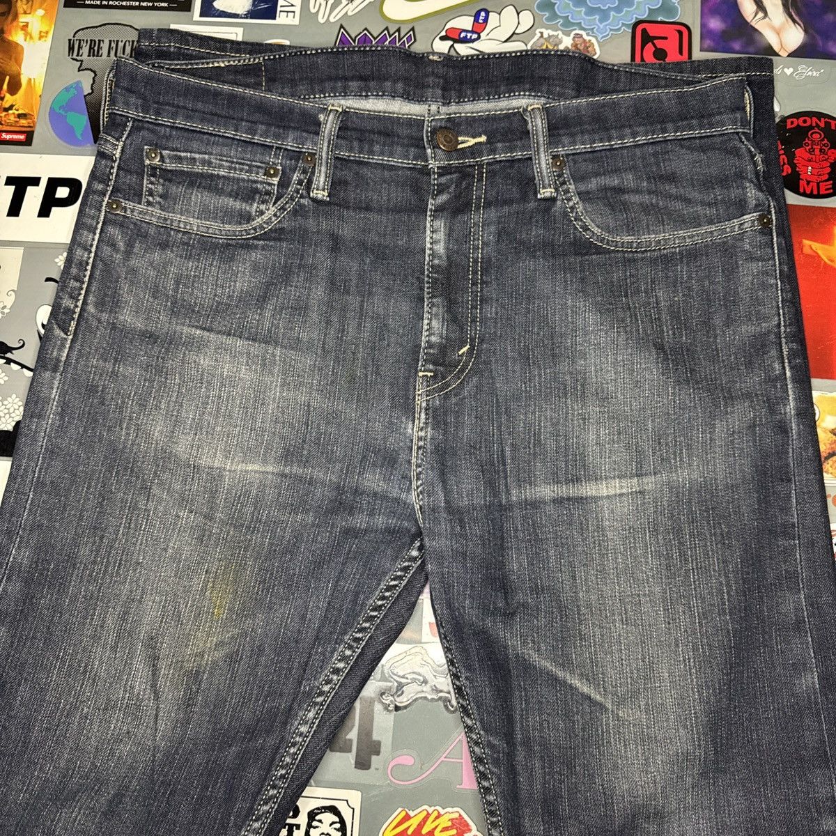 Levi's Mens Levi's 510 Dark Blue SKINNY Fit Stretch Denim Jeans 34 Size US 34 / EU 50 - 3 Thumbnail