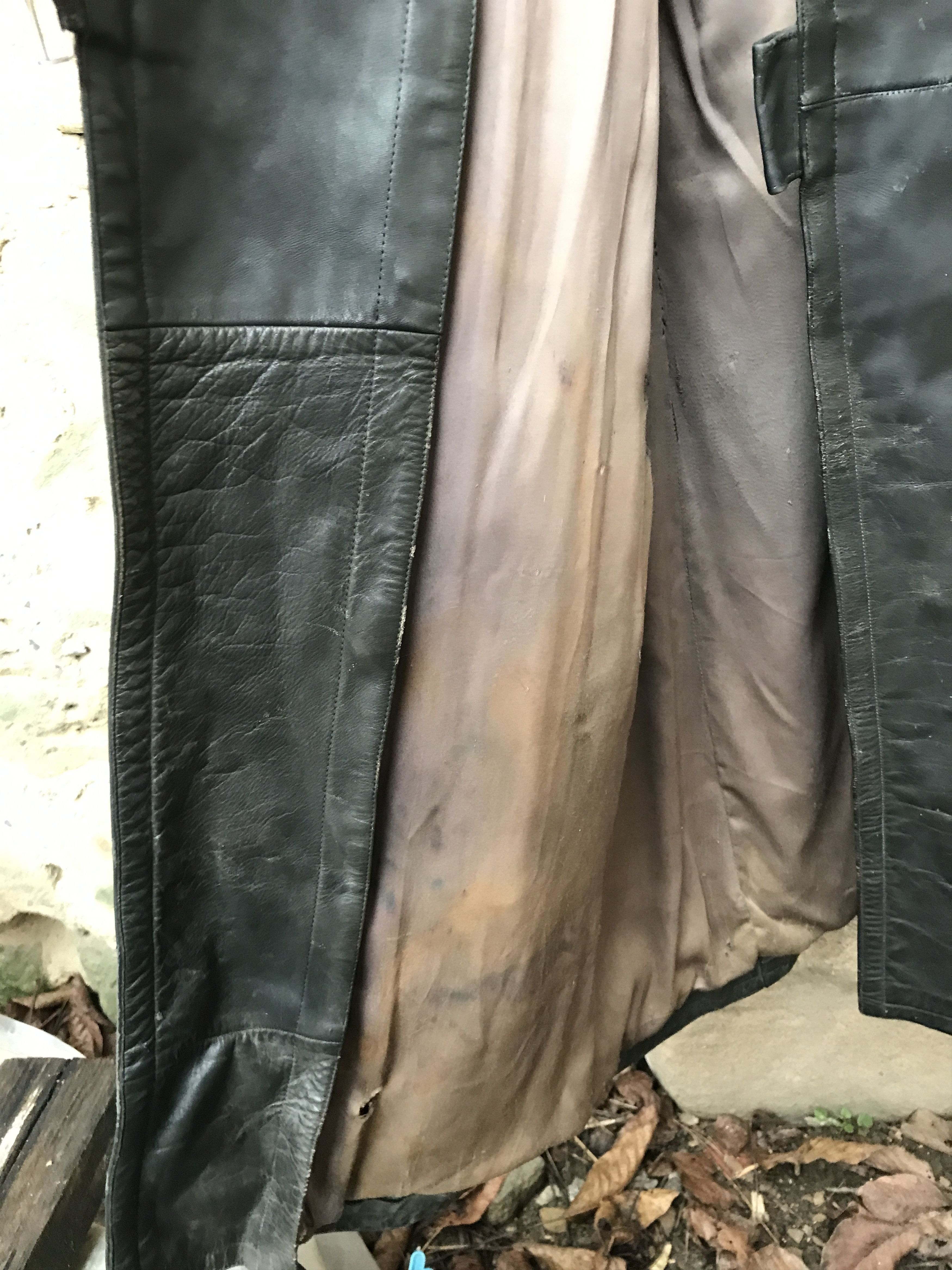 Vintage 40s German Motorcycle Horsehide Leather Jacket / Coat Size US L / EU 52-54 / 3 - 22 Thumbnail