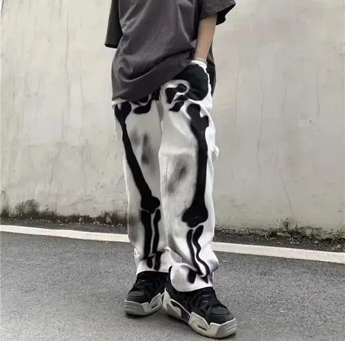 Japanese Brand × Vintage japanese style punk vintage skeleton jeans Size US 34 / EU 50 - 4 Thumbnail