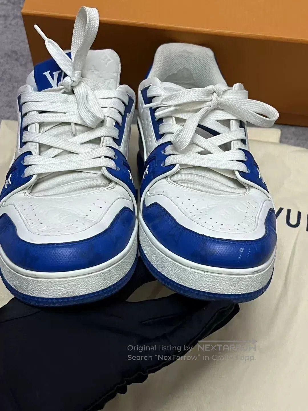 Louis Vuitton louis vuitton blue and white trainer shoes. Size US 7 / EU 40 - 7 Thumbnail