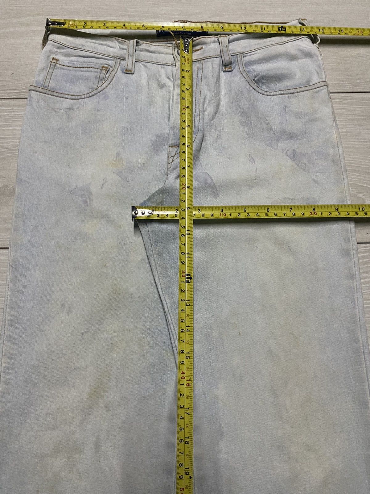 Vintage Vintage Desgaste Euro Claw Mark Flare Jeans Size 26" / US 2 / IT 38 - 12 Thumbnail