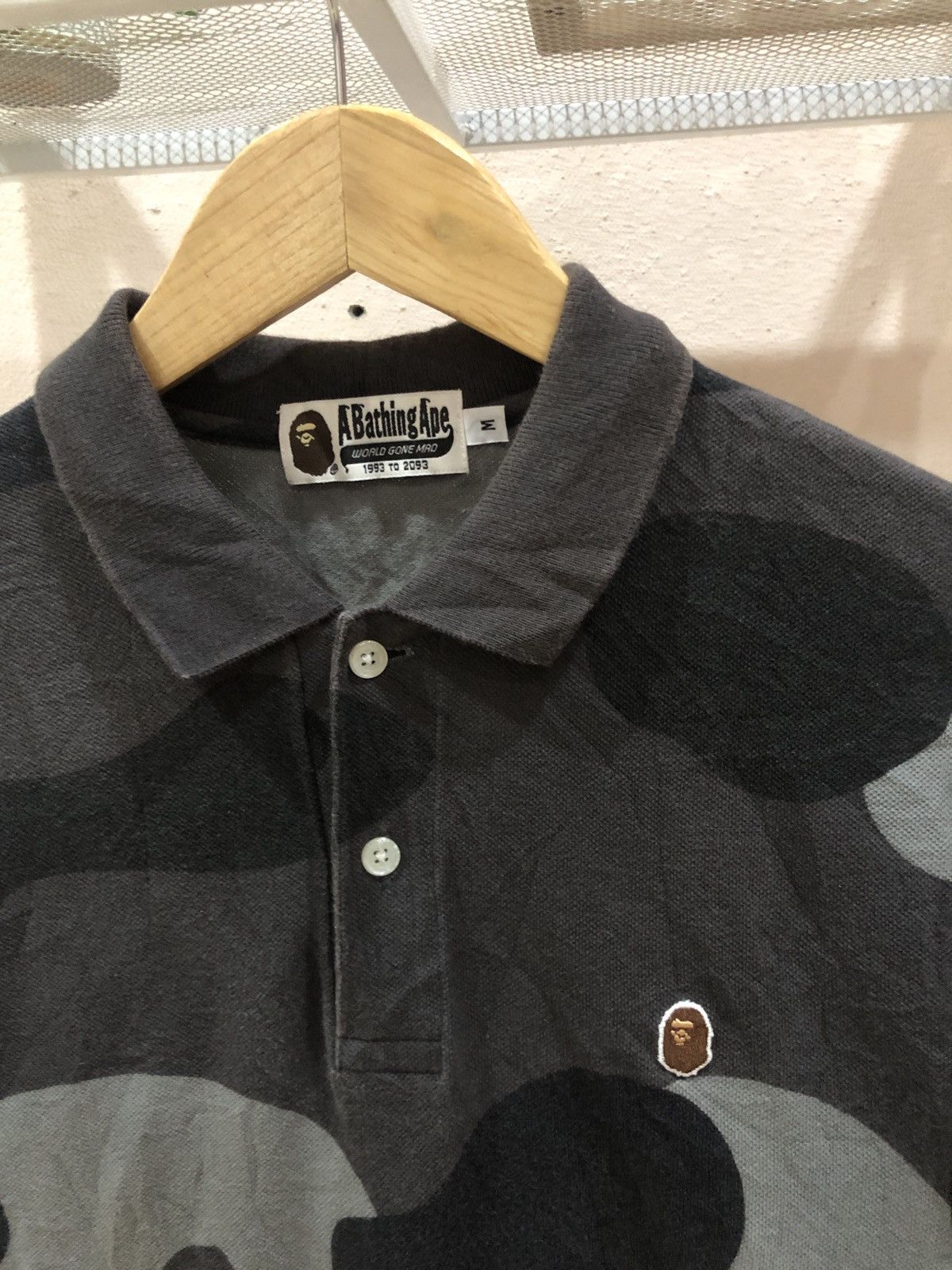 Bape BAPE Giant Camo Black Polo Shirts Size US M / EU 48-50 / 2 - 3 Thumbnail