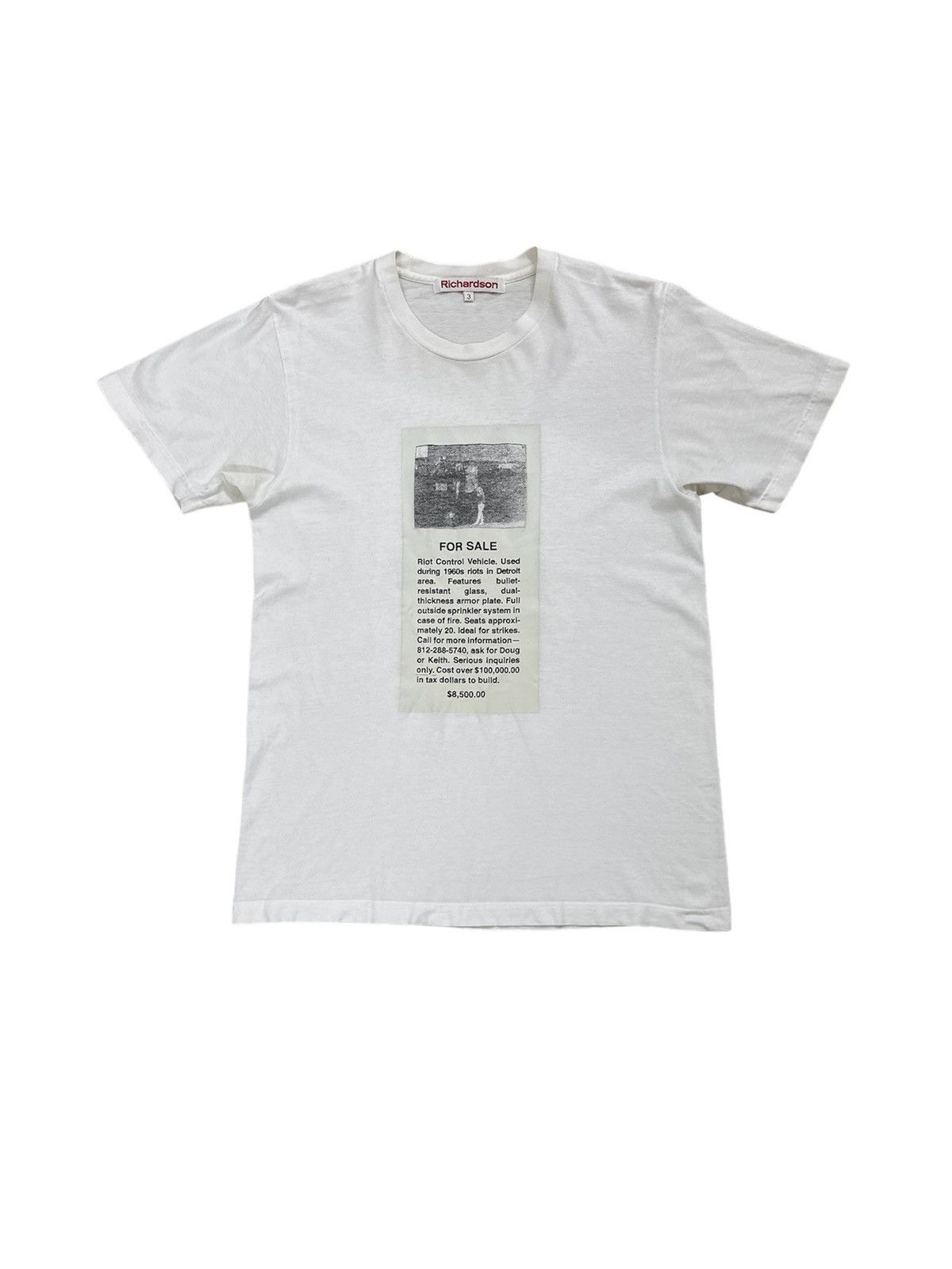 Rare And Beautiful Richardson A8 Riot Control Vehicle Tee