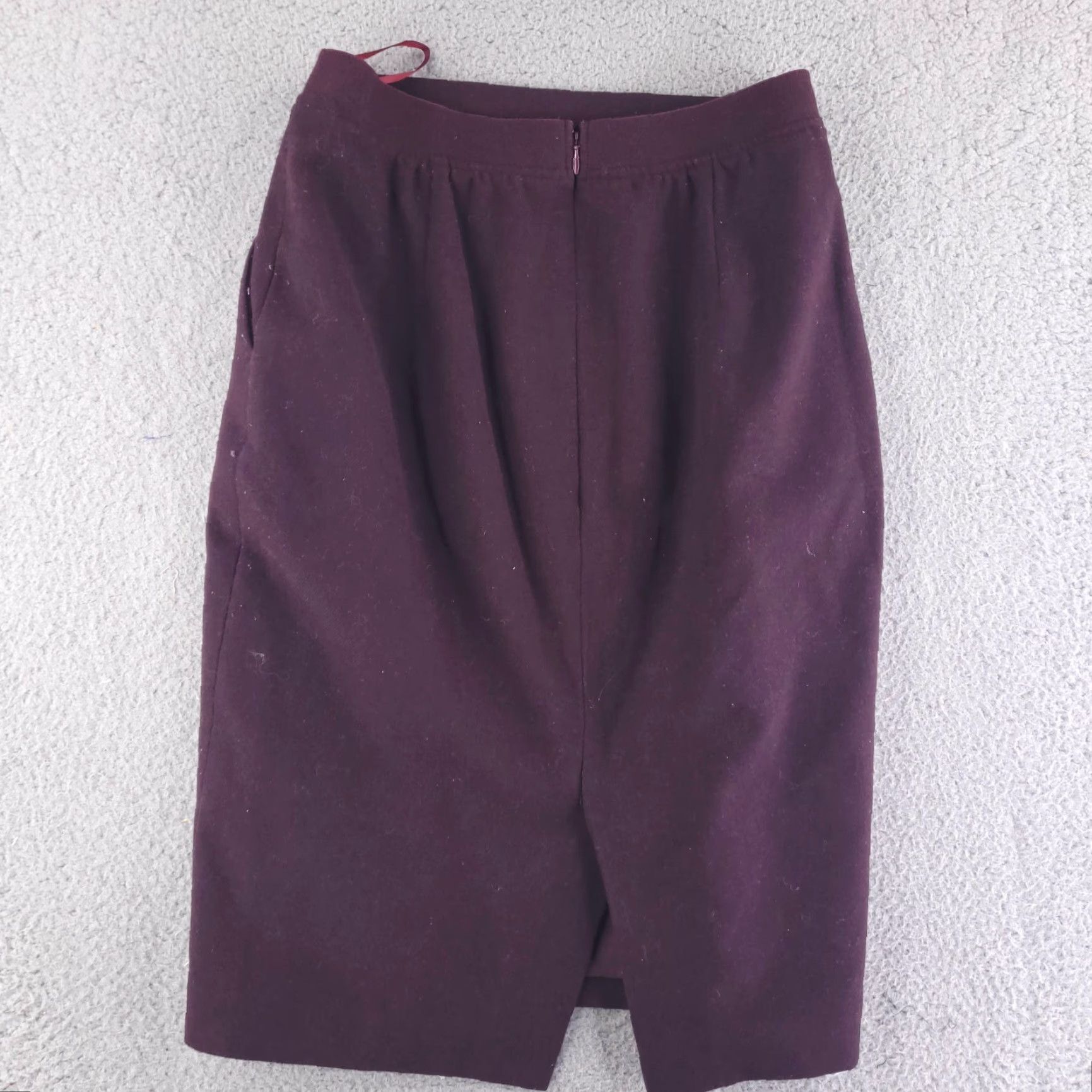 Talbots Uniqlo Skirt Womens Small Purple Wool Blend Pencil Knee Size 28" / US 6 / IT 42 - 5 Thumbnail