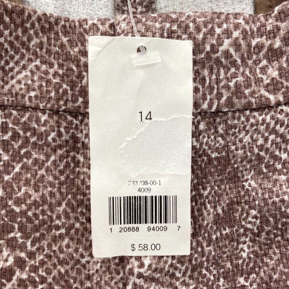 Banana Republic Banana Republic Shorts Women's 14 Brown Snakeskin Print Stretch Fabric Casual Size 36" / US 14 / IT 50 - 5 Thumbnail
