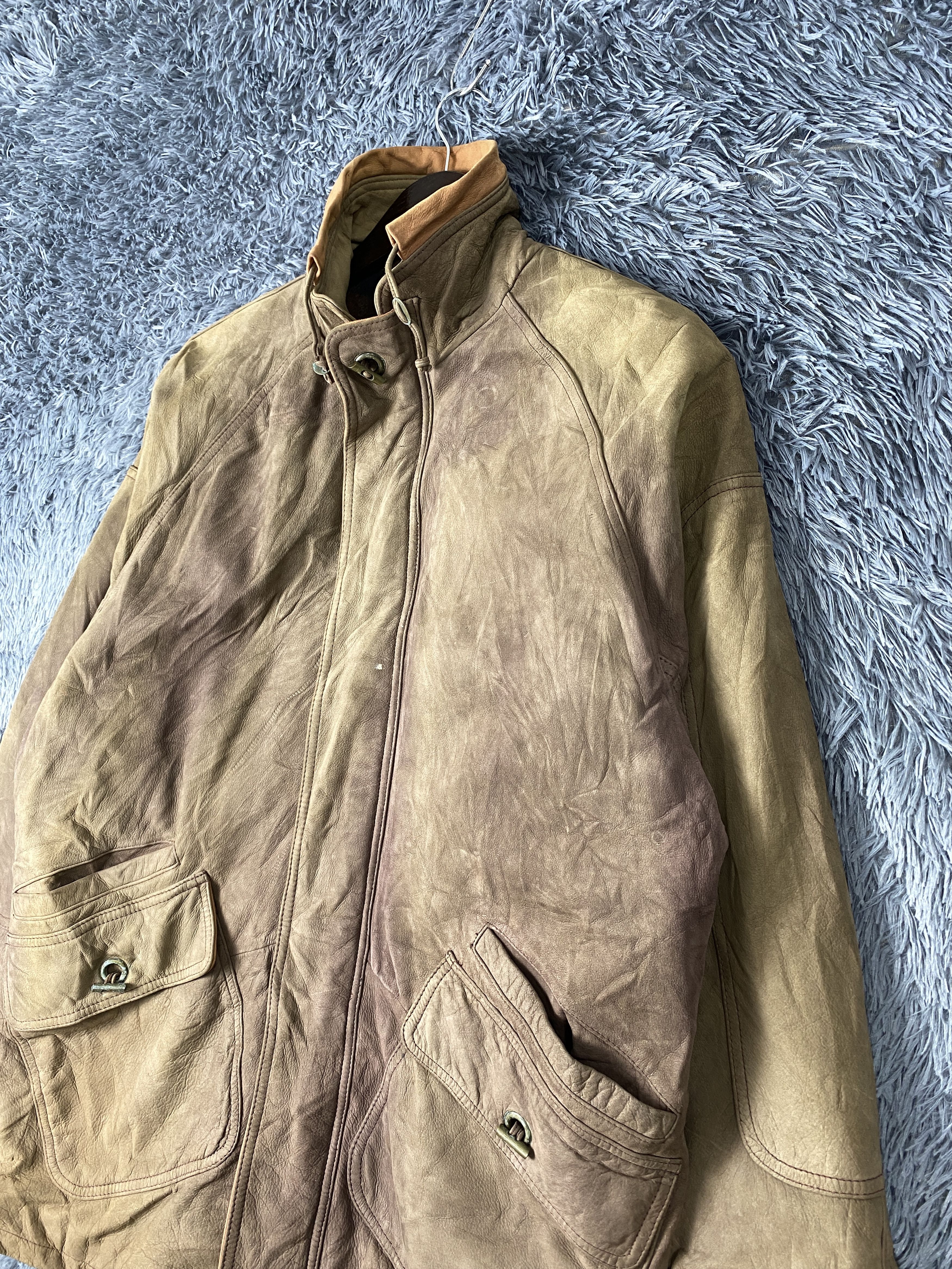 Japanese Brand × Vintage Vintage Scandinavia Sun Faded Leather Jacket Size US M / EU 48-50 / 2 - 2 Thumbnail
