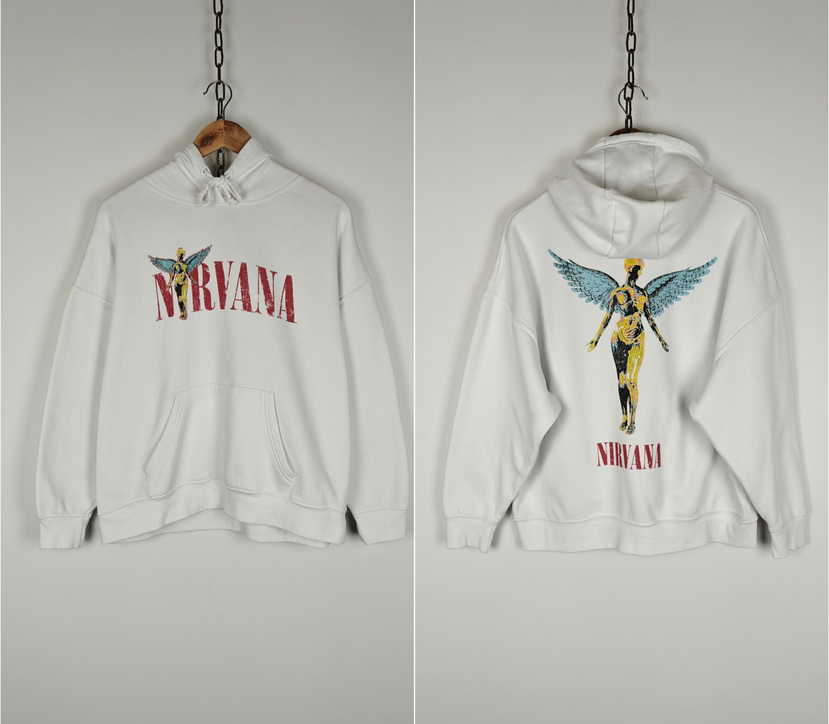 Nirvana Nirvana Hoddie Big Print Pullover White size S Size US S / EU 44-46 / 1 - 1 Thumbnail