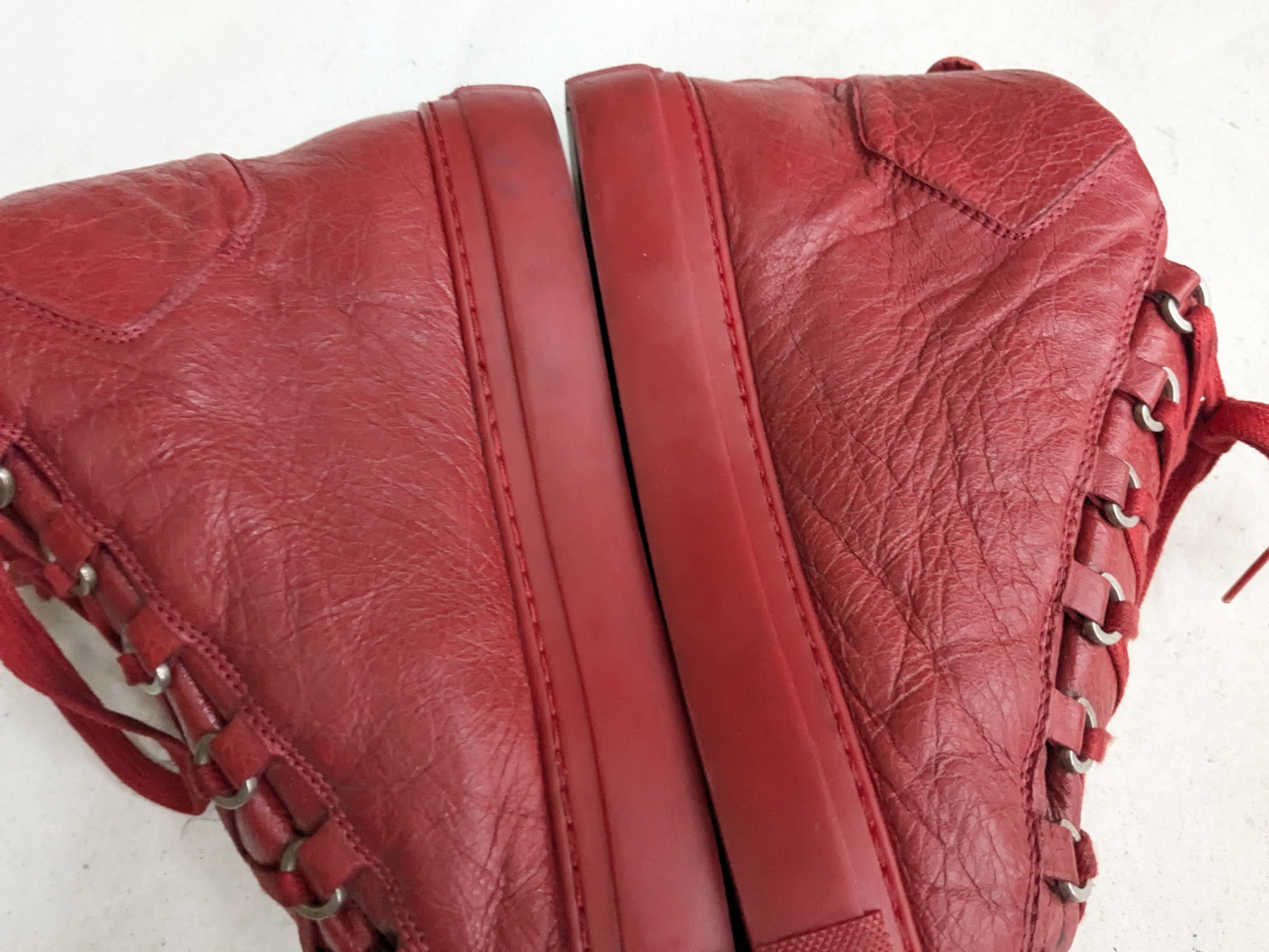 Balenciaga Balenciaga Arena Red 11 Leather High Top Sneakers Size US 11 / EU 44 - 9 Thumbnail