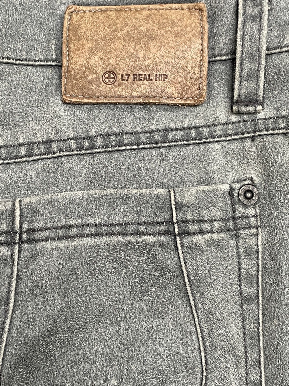 If Six Was Nine × L7 Real Hip × Le Grande Bleu (L.G.B.) Rare Design Vintage Japanese Brand L7 Real Hip Jeans 2000s Size US 31 - 10 Thumbnail