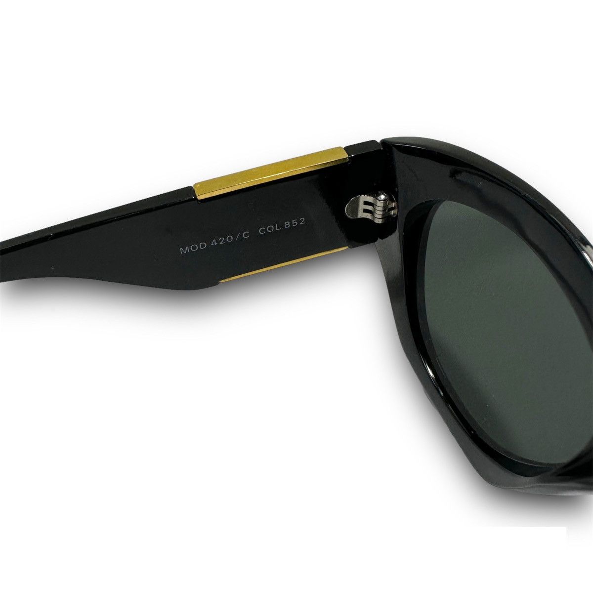 Versace × Vintage Gianni Versace Sun glasses Vintage 420/C Col. 852 90s black Size ONE SIZE - 8 Thumbnail
