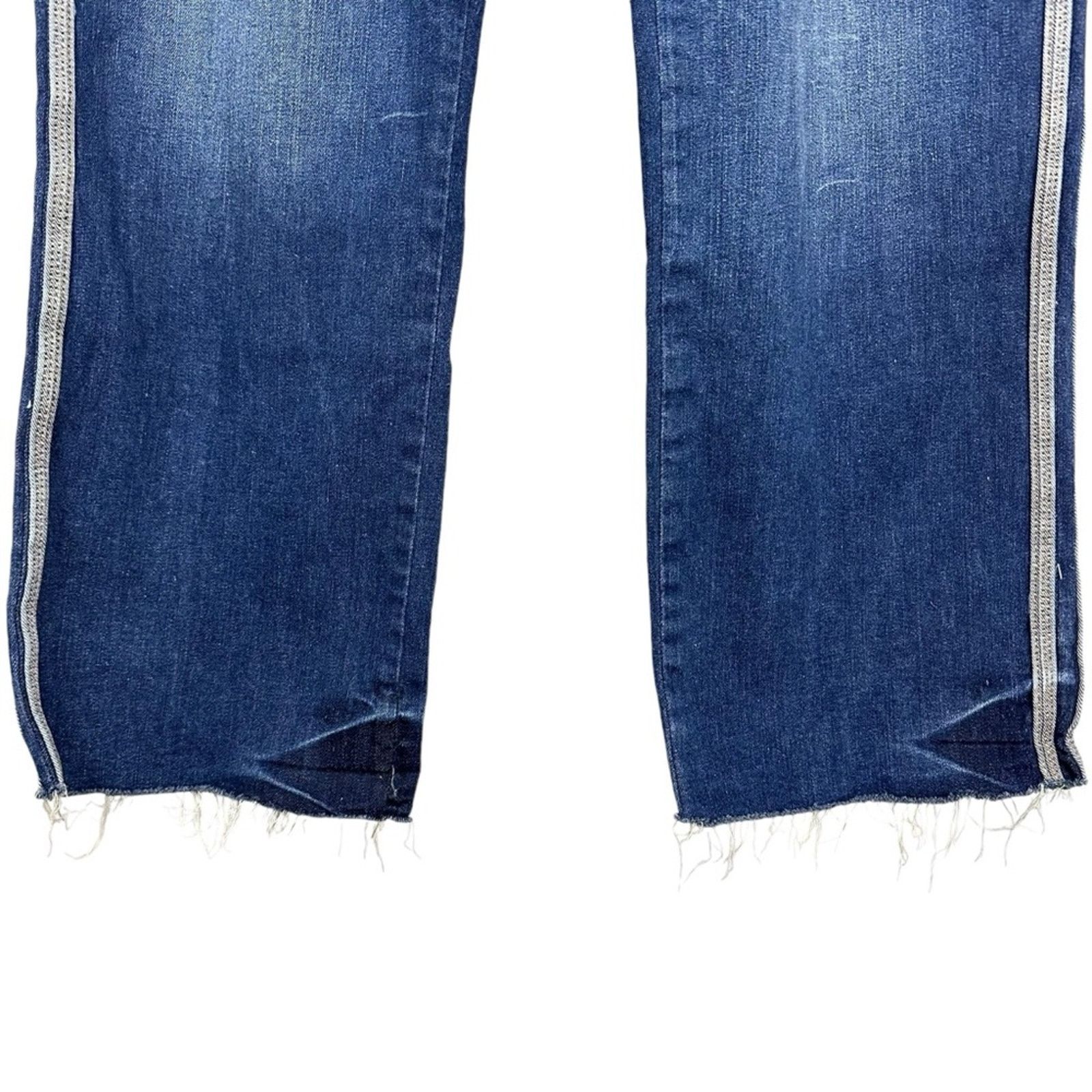 Good American Good American Straight Jeans Side Stripe Dark Blue Size 20 Size 42" / US 20 - 11 Thumbnail