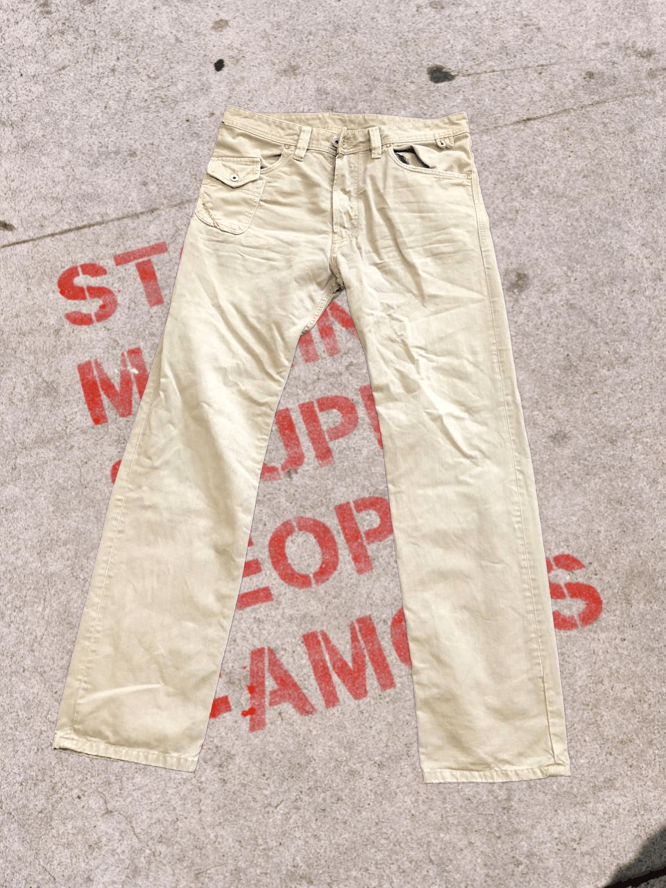 Diesel DIESEL Men’s Straight Fit Denim Jeans Everyday Wear Size US 32 / EU 48 - 1 Thumbnail