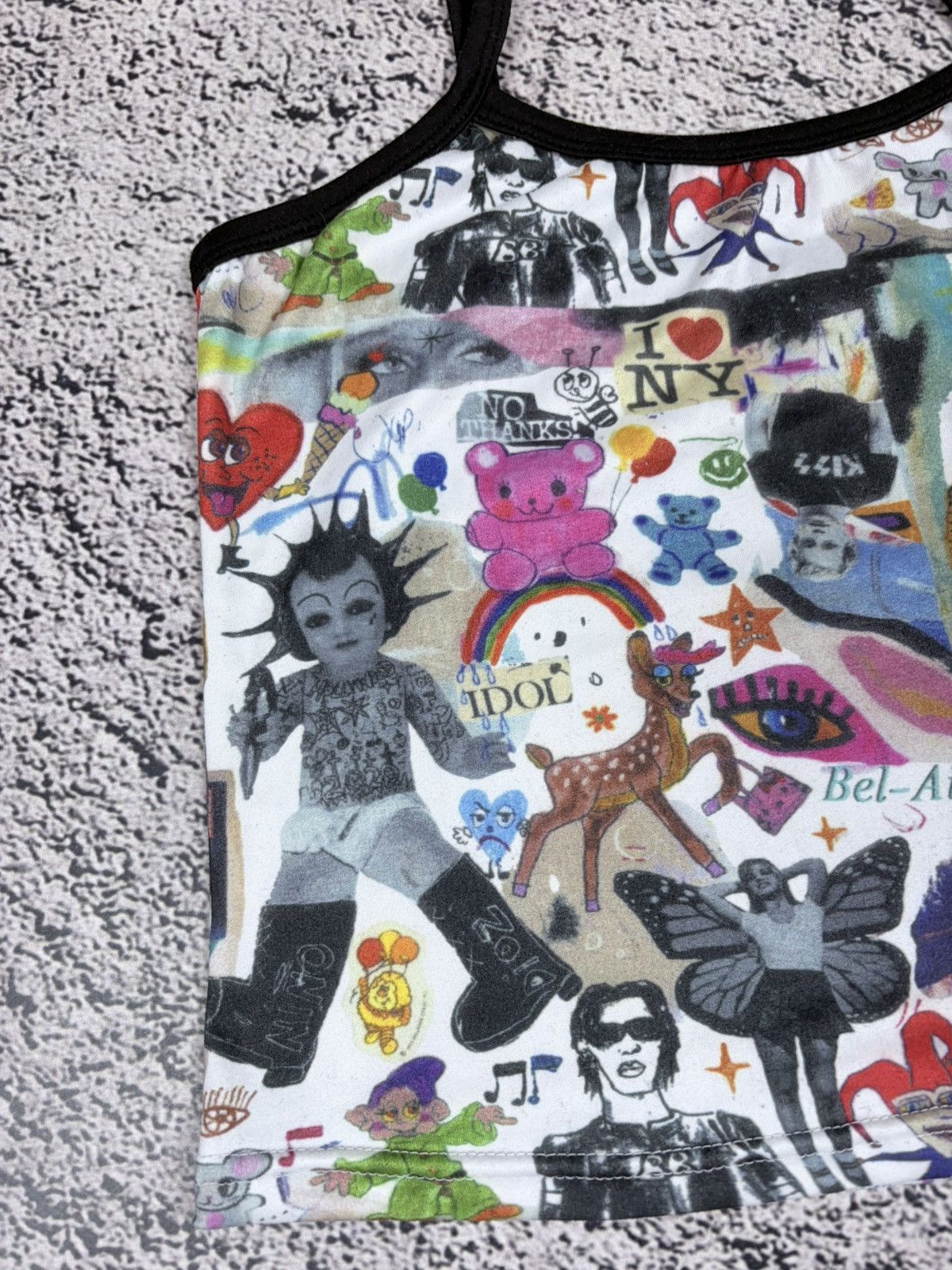 Japanese Brand Cyber Y2K Graphic Tank Top Punk Grunge All Over Print Tee Size L / US 10 / IT 46 - 2 Thumbnail