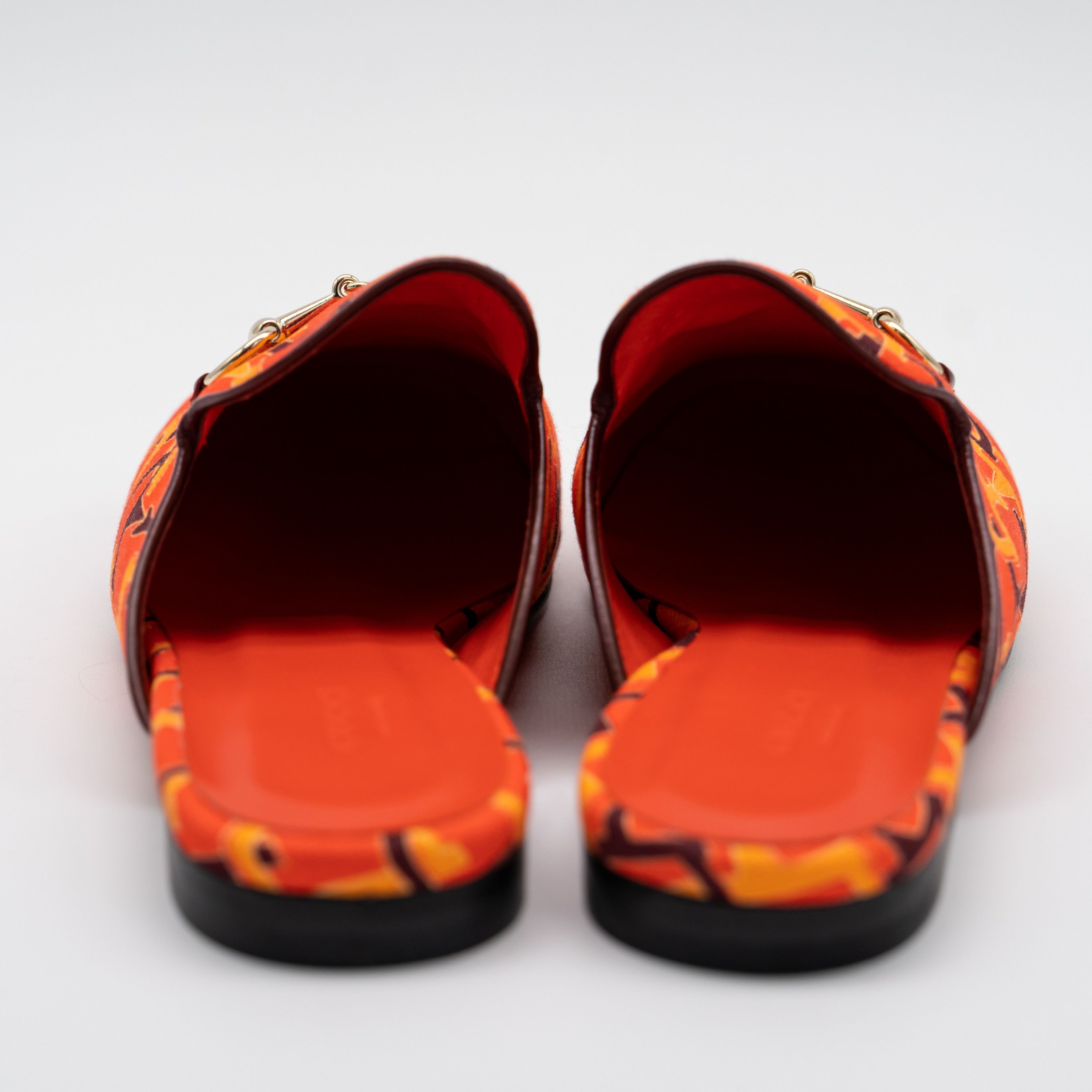 Gucci Gucci Princetown Horsebit Print Orange Mules Slip On Size US 9.5 / IT 39.5 - 5 Thumbnail