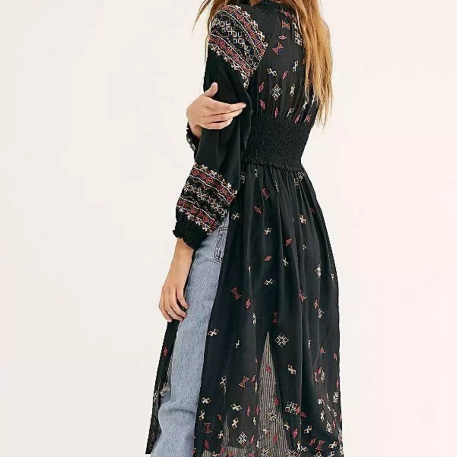 Free People Mykonos Embroidered Dress