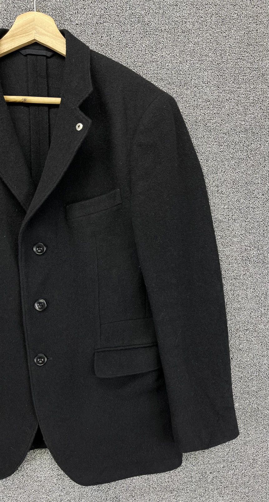 Lemaire × Uniqlo Lemaire X Uniqlo Luxury Black Wool Blazer Coat Jacket Size US M / EU 48-50 / 2 - 4 Thumbnail