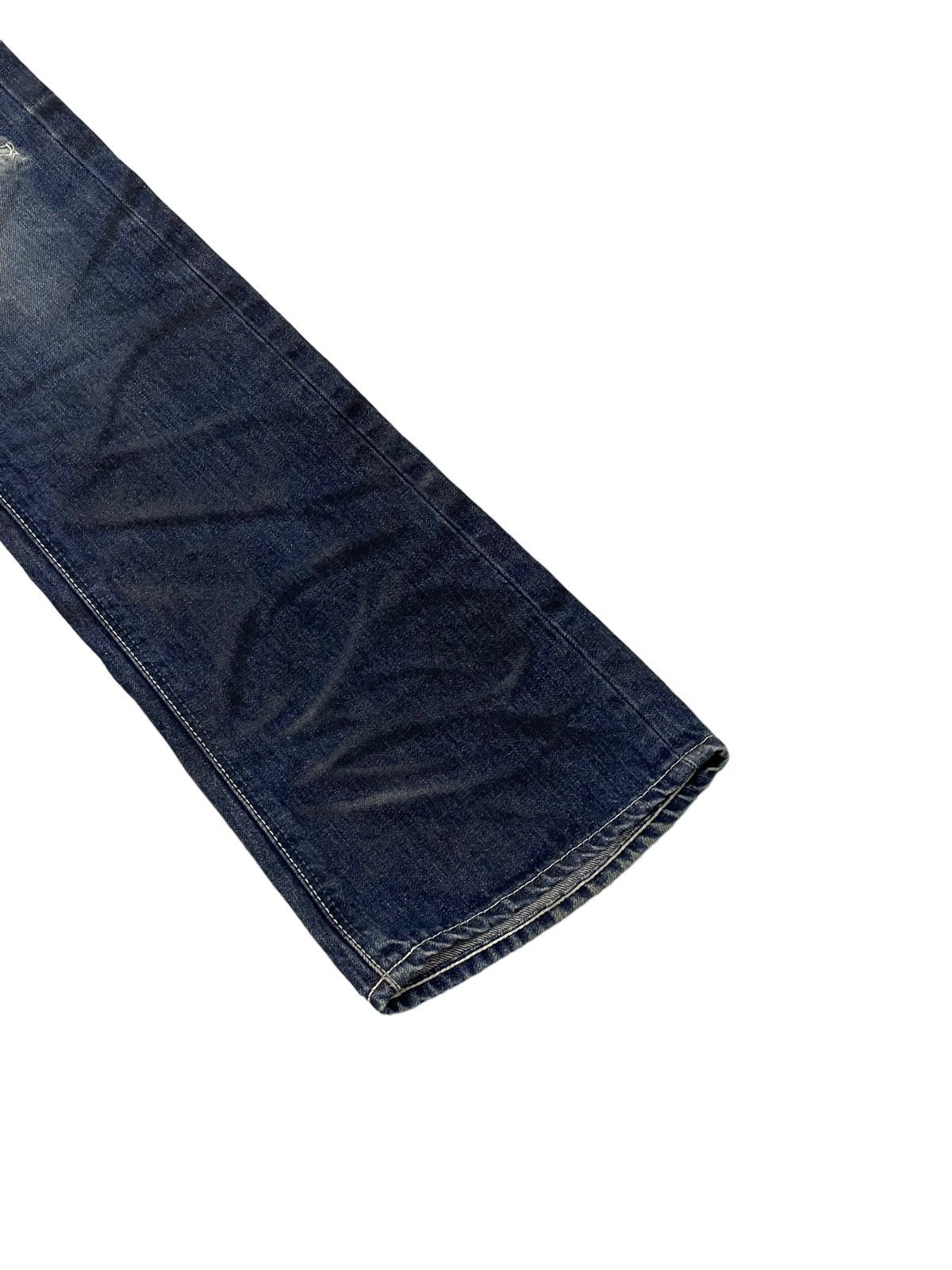 Japanese Brand Flare Jeans Murder License Distress Low Rise Honeycomb 7🟦3 Size US 30 / EU 46 - 4 Thumbnail