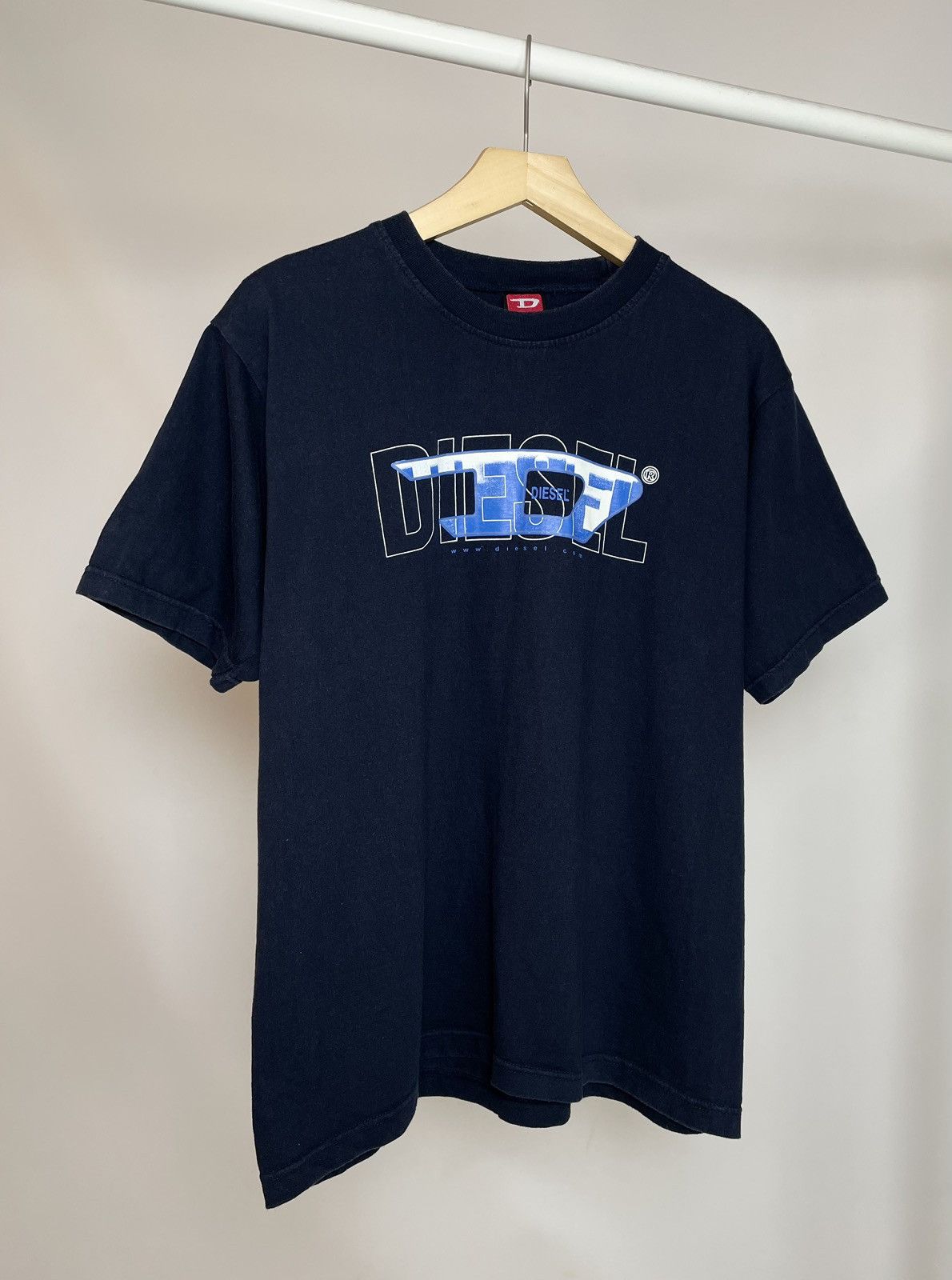 Diesel DIESEL 🥶 Vintage D logo dark blue punk tee t shirt Size US L / EU 52-54 / 3 - 1 Thumbnail