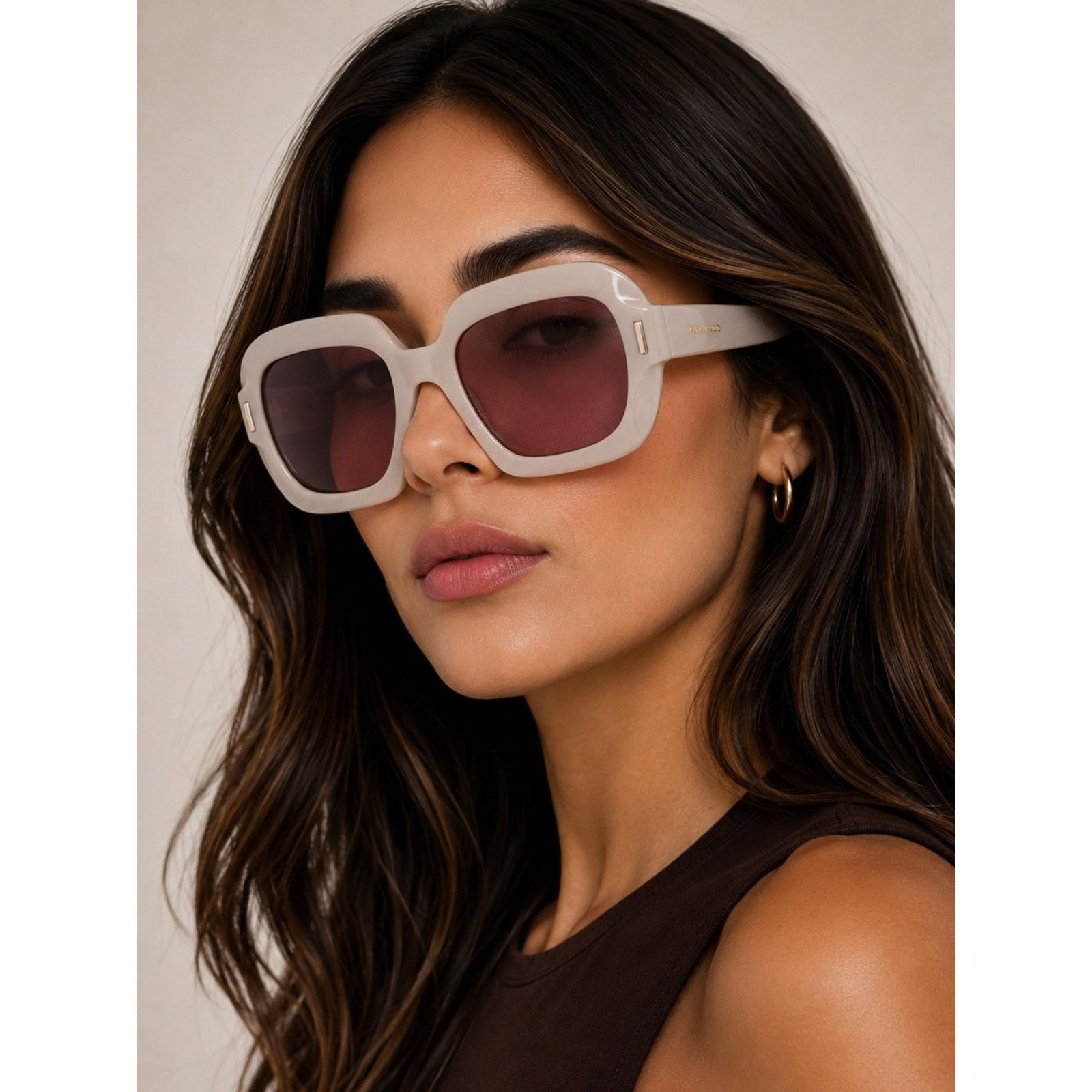 Salvatore Ferragamo New Salvatore Ferragamo SF2068SE 259 Women's Beige Square Size ONE SIZE - 3 Thumbnail