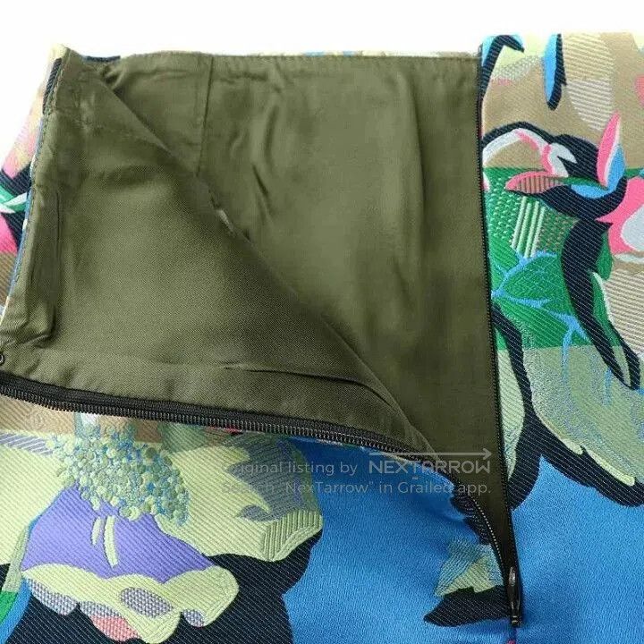 Dries Van Noten floral print silk blend midi skirt. Size US 36 / EU 52 - 6 Thumbnail