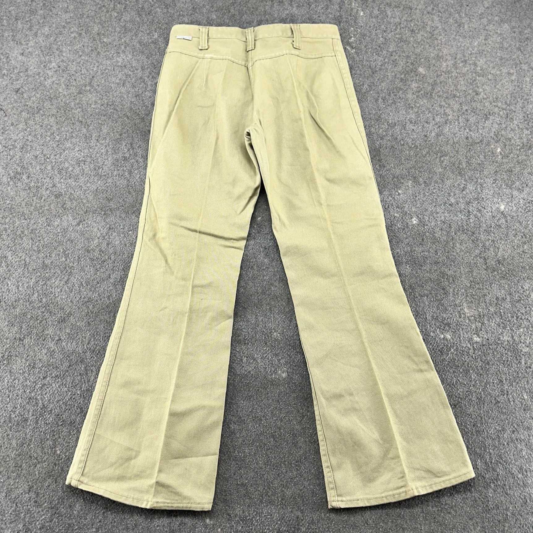 Bell VINTAGE Flare Pants Womens 30x31 Beige Military Bell Bottom Wide Leg Cargo 70s Pants Womens Wide-Leg Beige 30 31 Vintage Rock Pockets Stretch Mens? Size 30" / US 8 / IT 44 - 5 Thumbnail