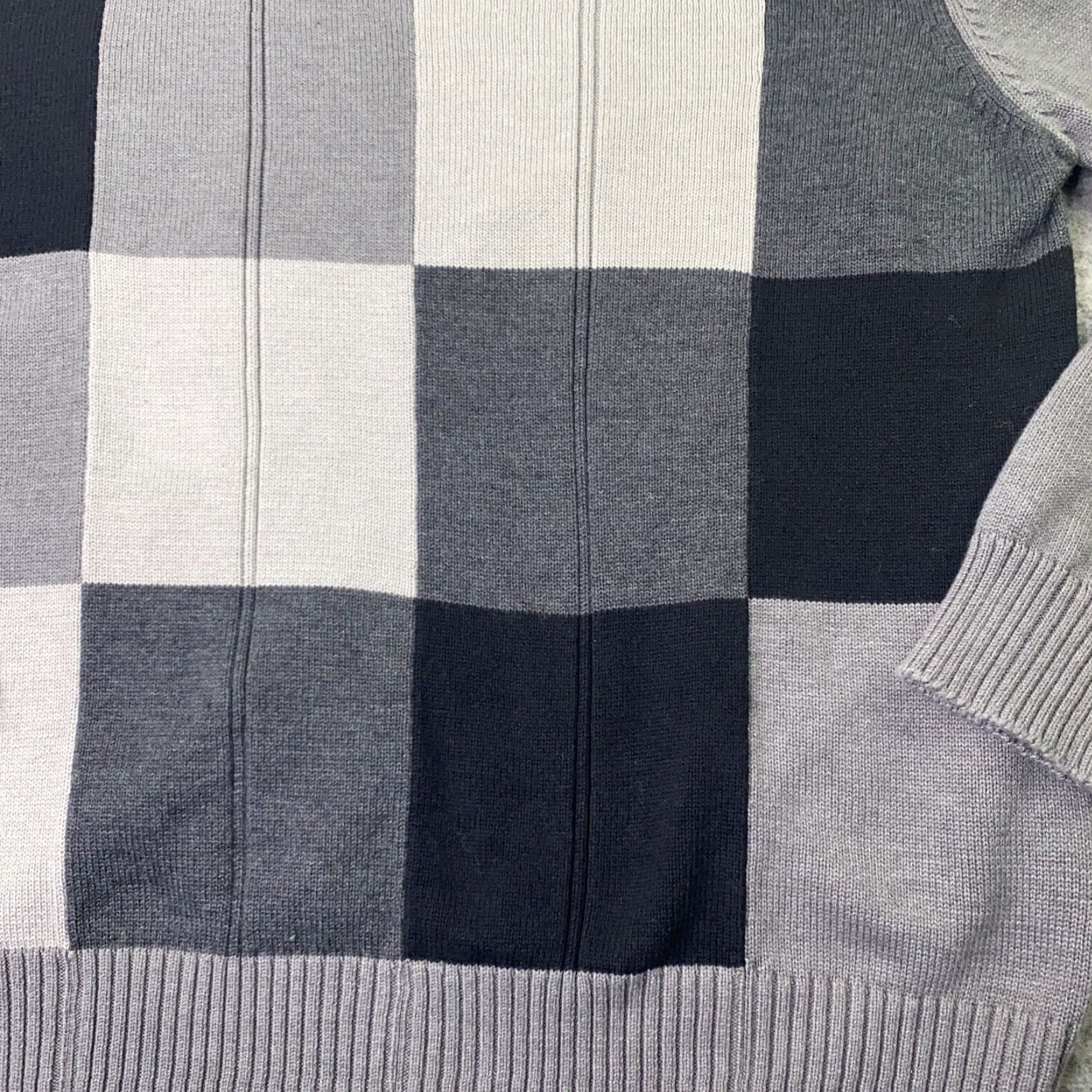 Vintage Tricots St Raphael Mens Sweater XL Grey Checker Long Sleeve Classic Size US XL / EU 56 / 4 - 5 Thumbnail